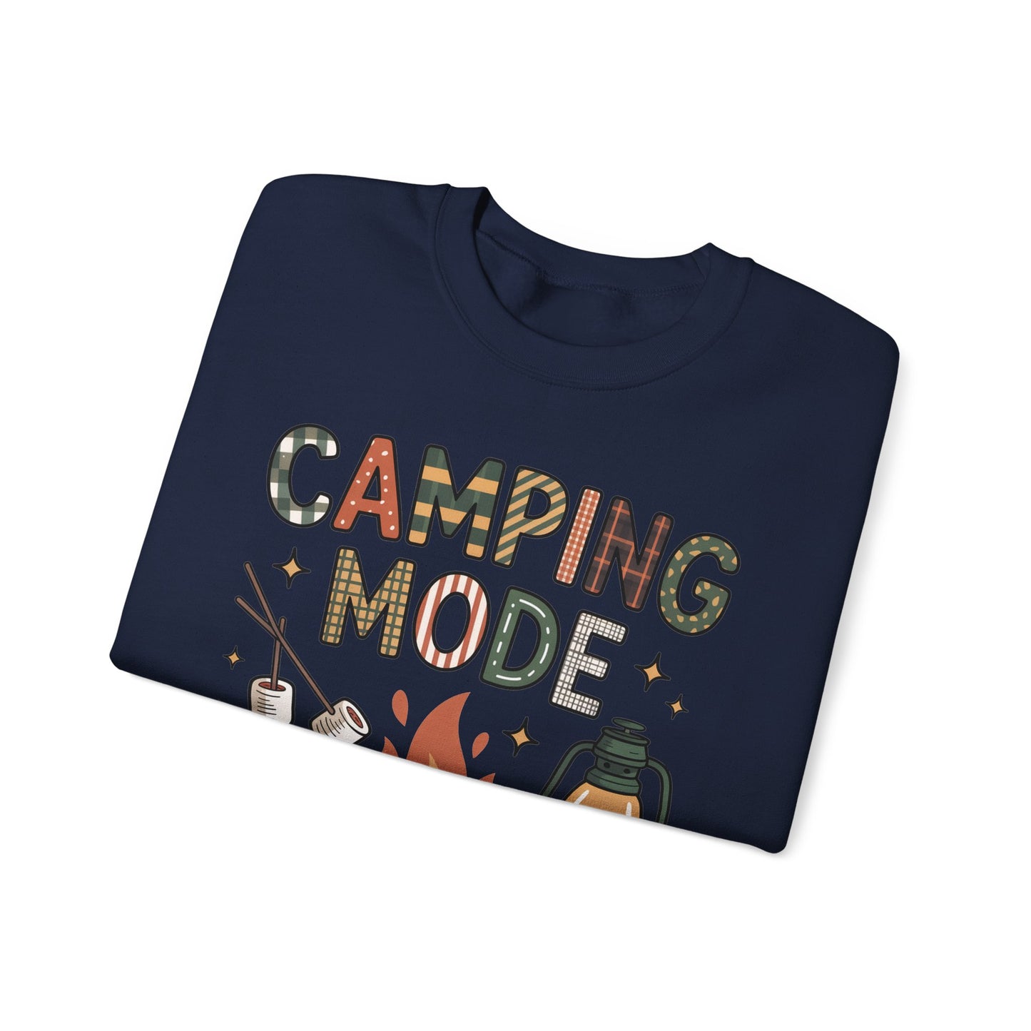 🍂🔥 Camping Mode Sweatshirt – S’mores, Campfires & Cozy Vibes 🏕️☕