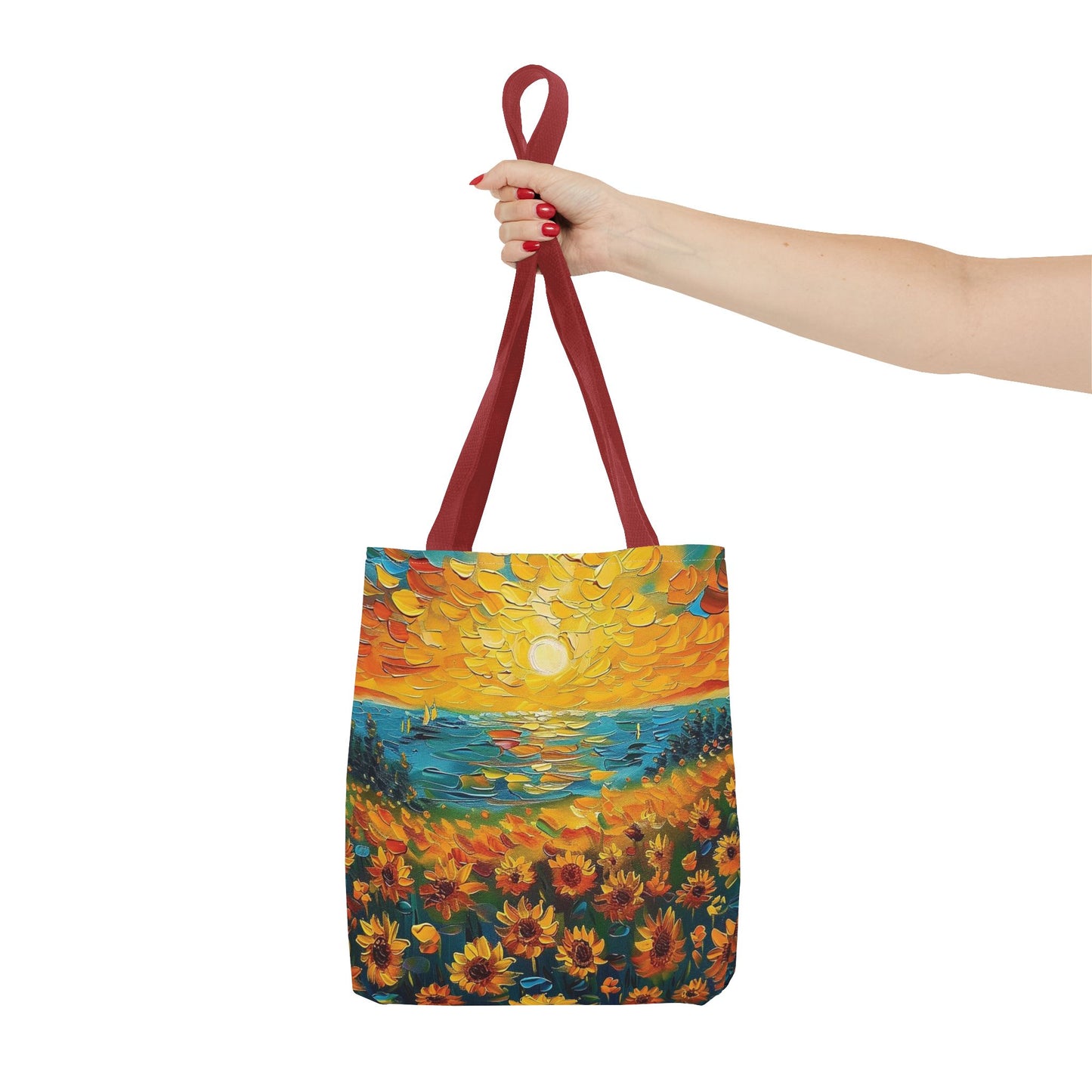 🌻 Girasoles al Atardecer – Bolso Tote Vibrante y Artístico 🌅
