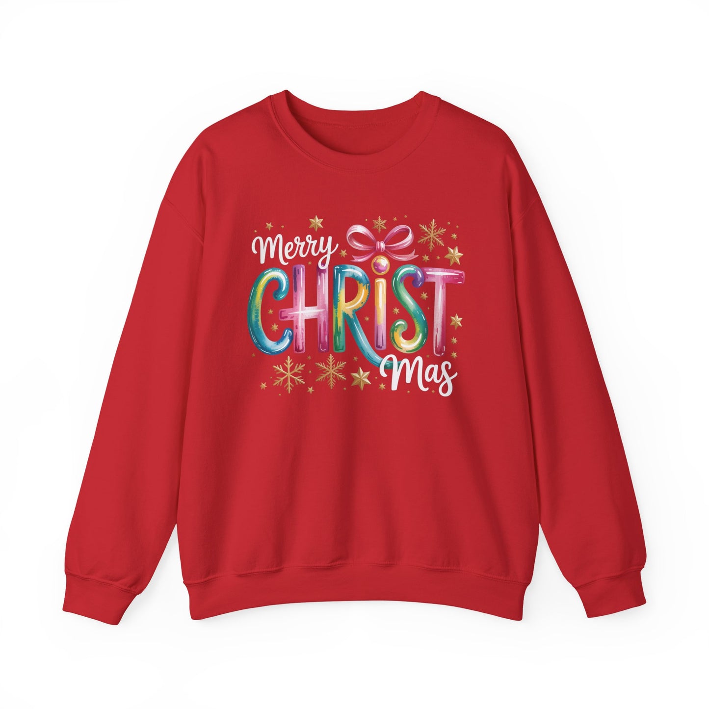 🎄🌈 Merry Christmas Rainbow Sweatshirt – Colorful Holiday Cheer ✨