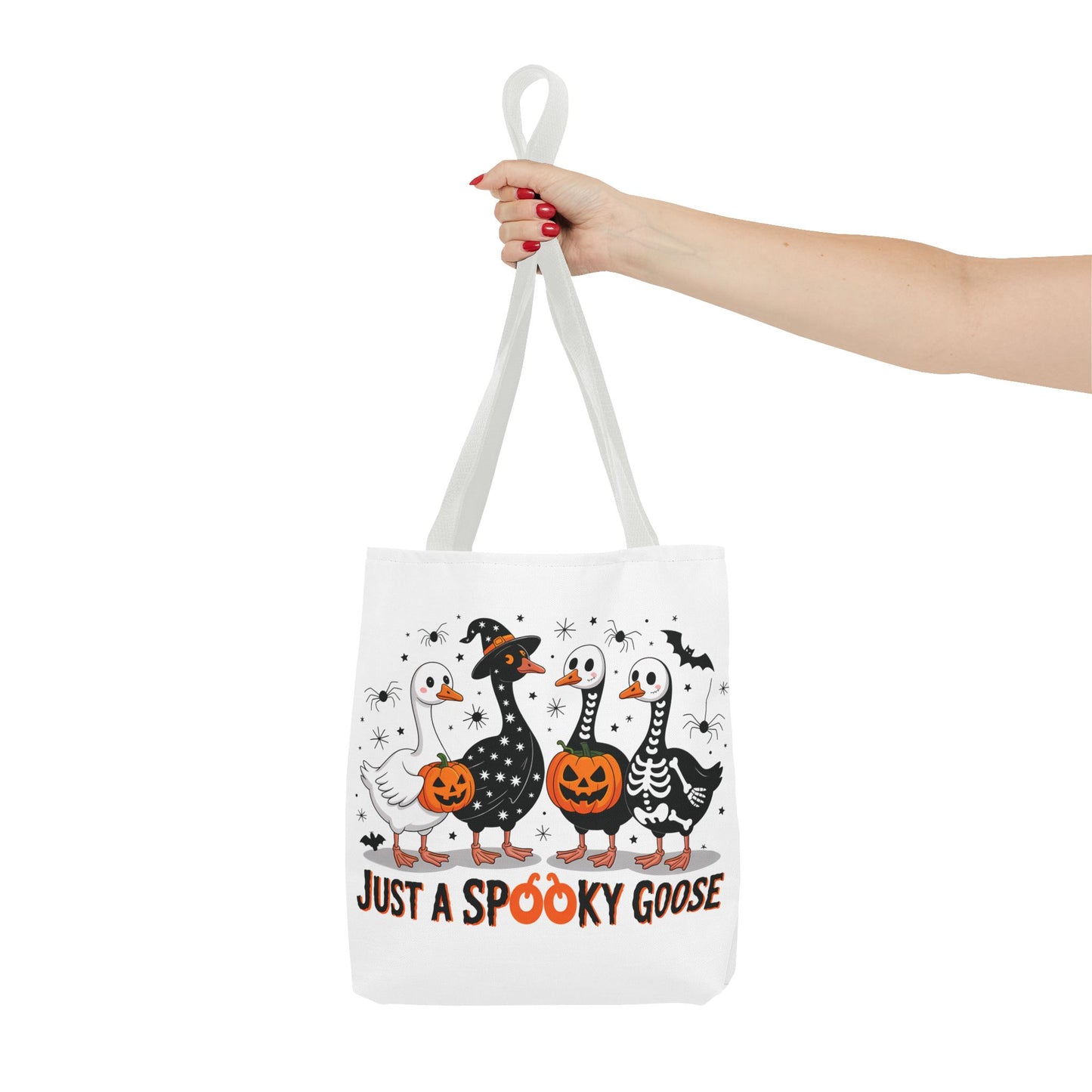 🦢 Just a Spooky Goose Tote Bag – Honkin’ Into Halloween 🎃👻