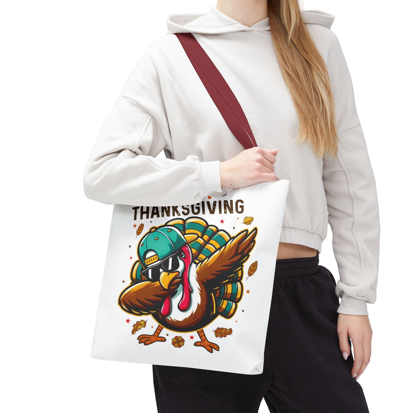🦃 Dabbing Turkey Tote Bag – Thanksgiving Swagger with Holiday Humor