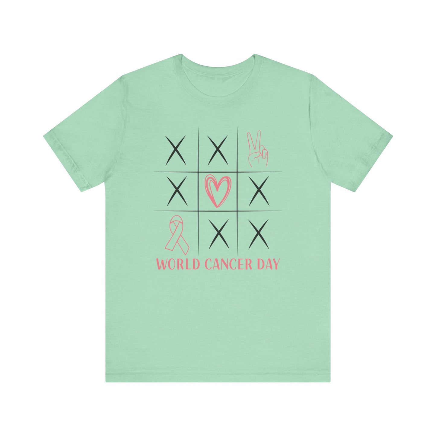 🎗️ World Cancer Day Awareness T-Shirt – Peace, Love & Hope 💕