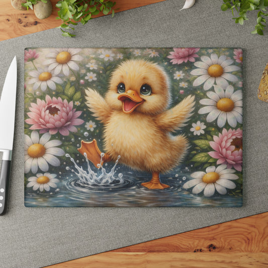 Cheerful Duckling Cutting Board – Playful Springtime Charm for Your Kitchen