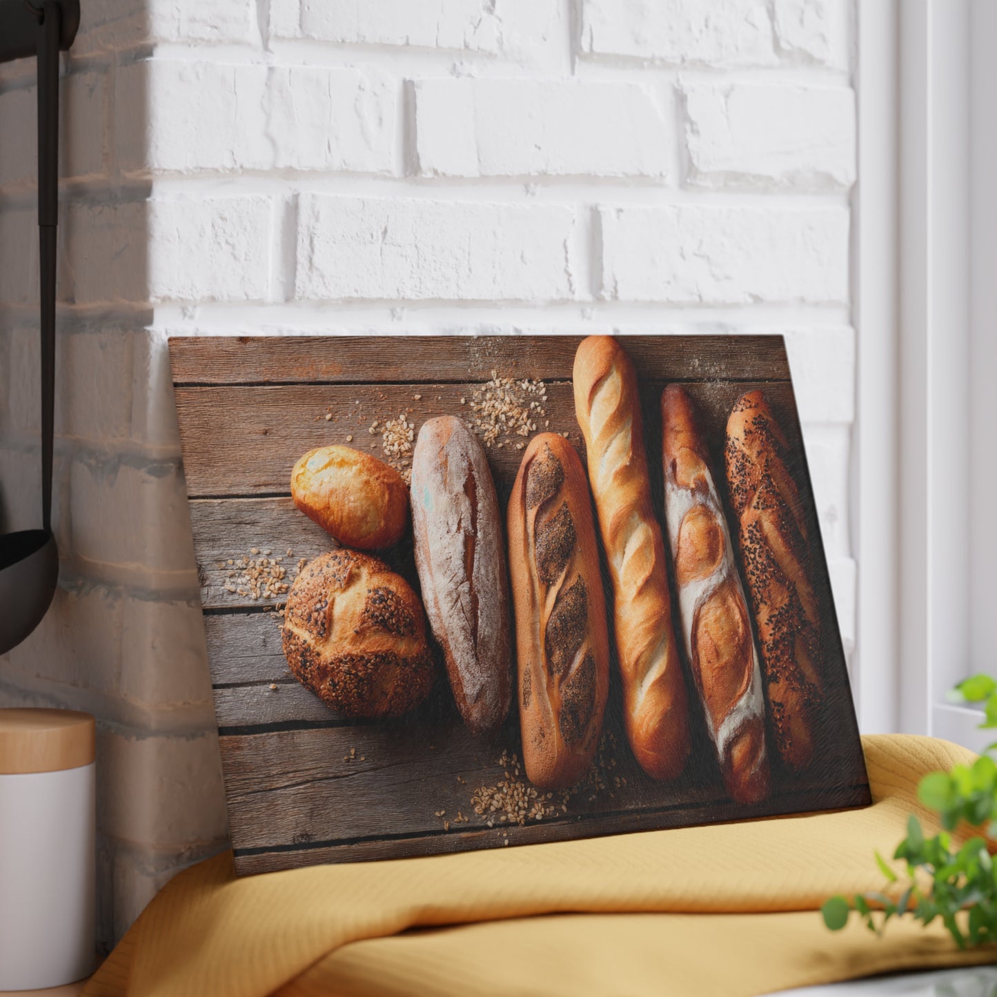 🥖✨ Rustic Baguette & Artisan Bread Cutting Board – Farmhouse Charm for Your Kitchen 🍞
