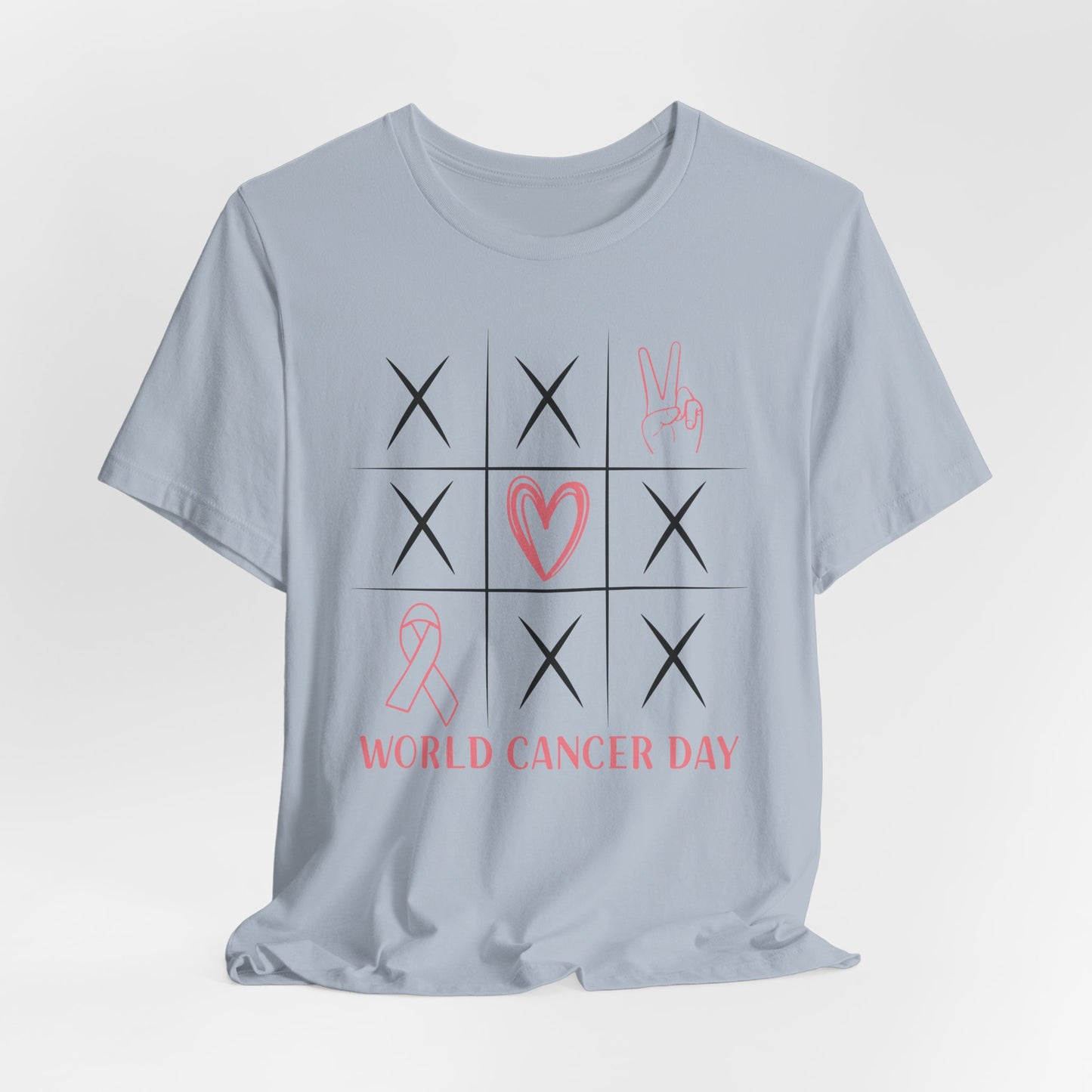 🎗️ World Cancer Day Awareness T-Shirt – Peace, Love & Hope 💕