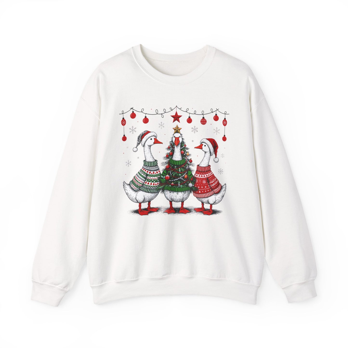 🎄🪿 Goosemas Sweater Flock Sweatshirt – Festive Geese in Cozy Knits