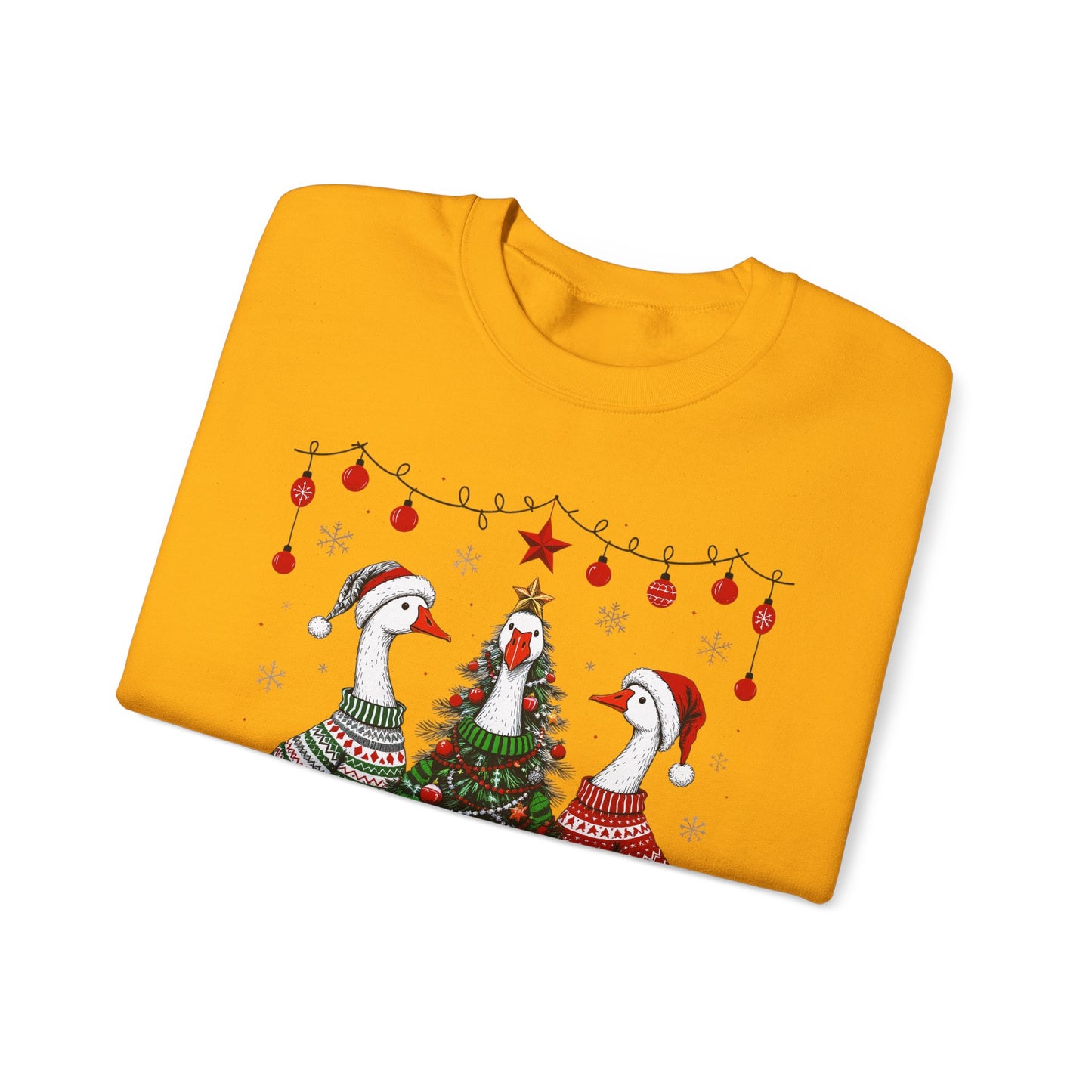 🎄🪿 Goosemas Sweater Flock Sweatshirt – Festive Geese in Cozy Knits