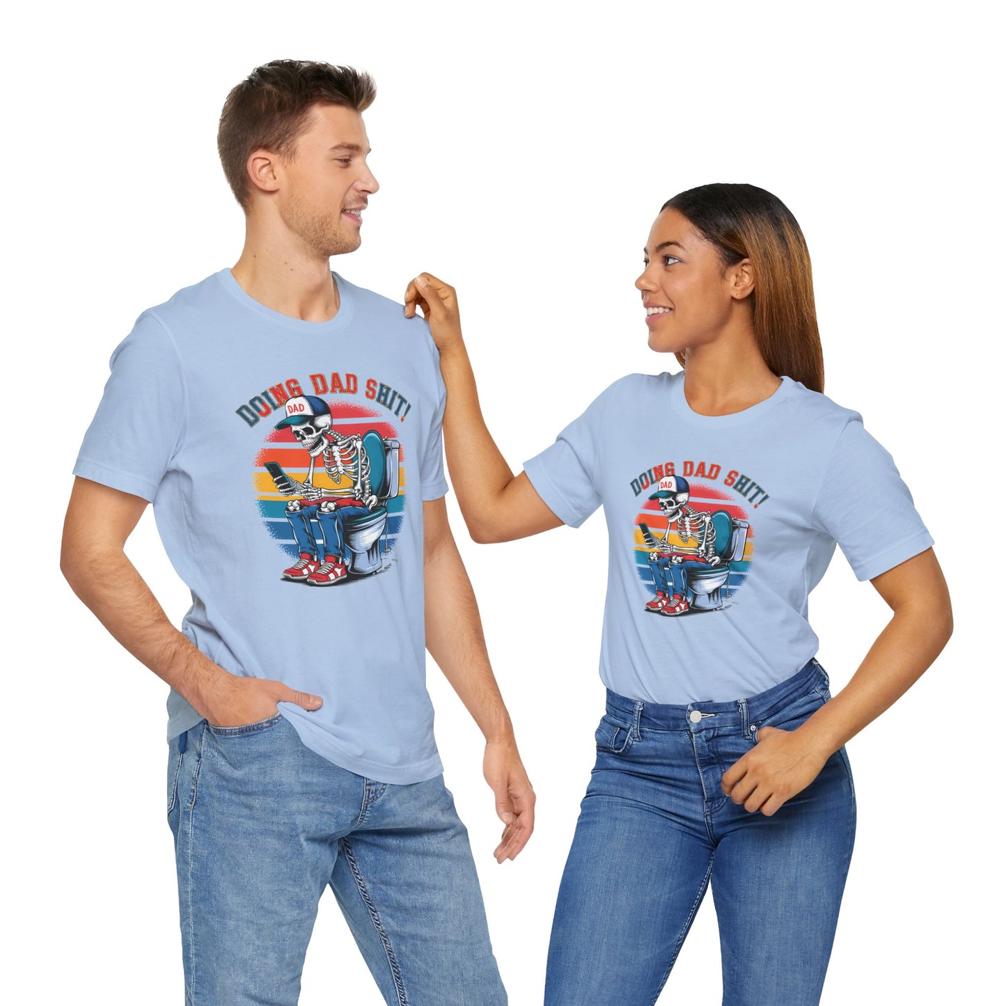 🧻 HACIENDO CABRAS DE PAPÁ | Camiseta gráfica divertida con esqueleto en el inodoro
