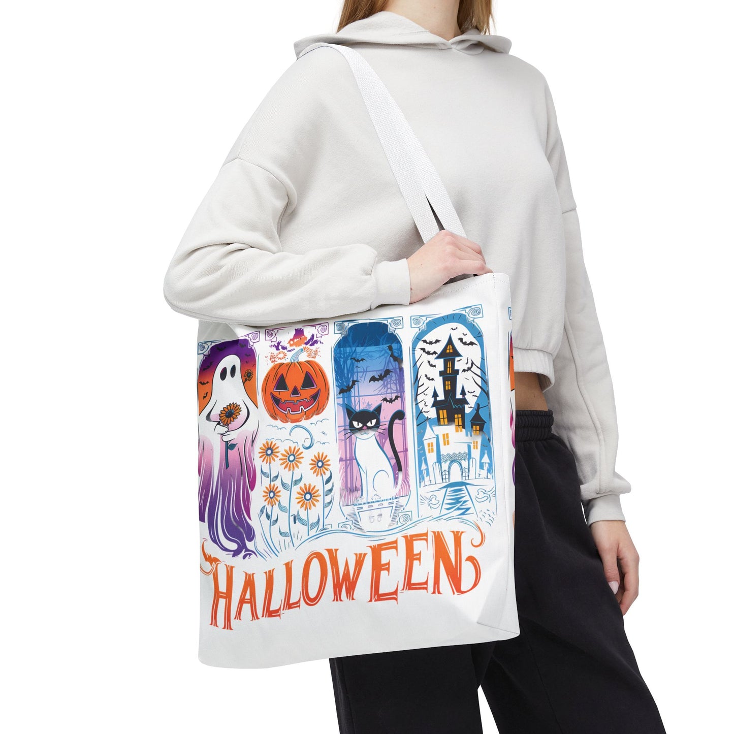 🎃 Haunted Halloween Tote Bag – Spooky Style with Autumn Vibes 👻