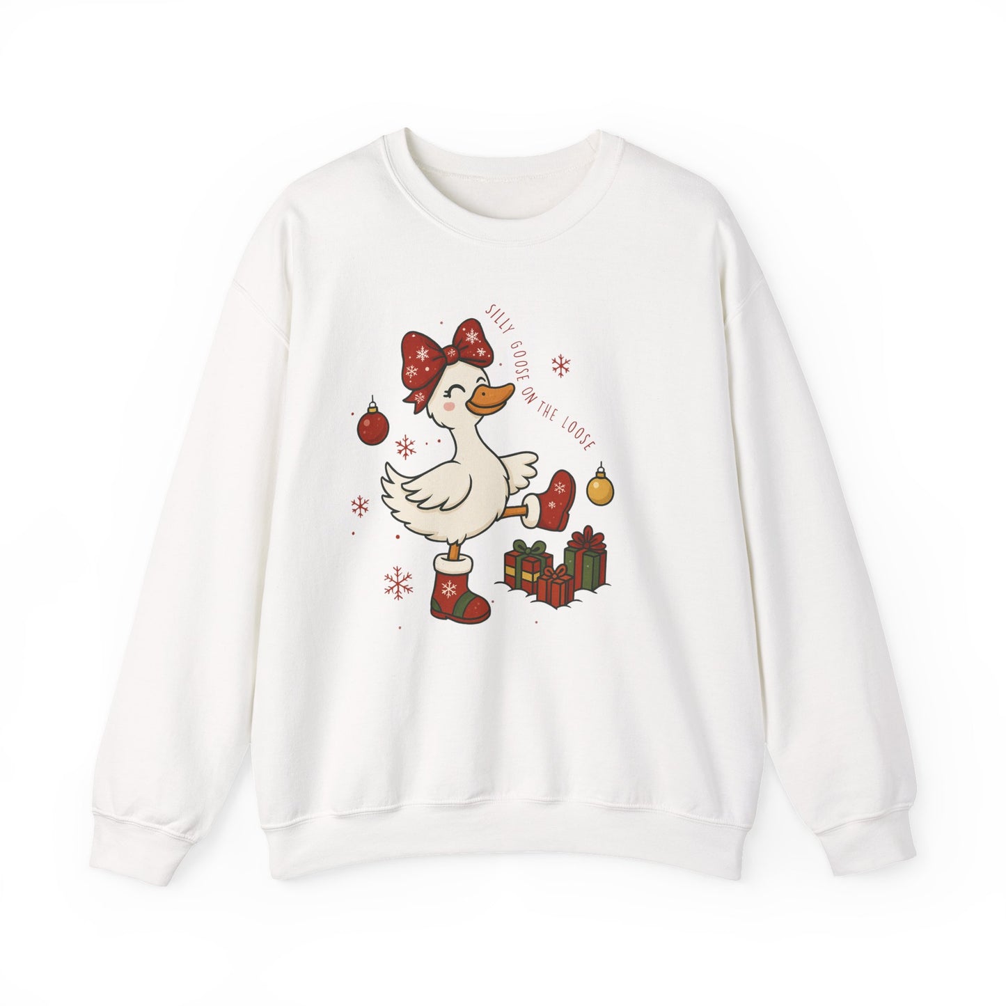 🪿🎁 Silly Goose on the Loose Sweatshirt – Whimsical Holiday Cheer ❄️✨
