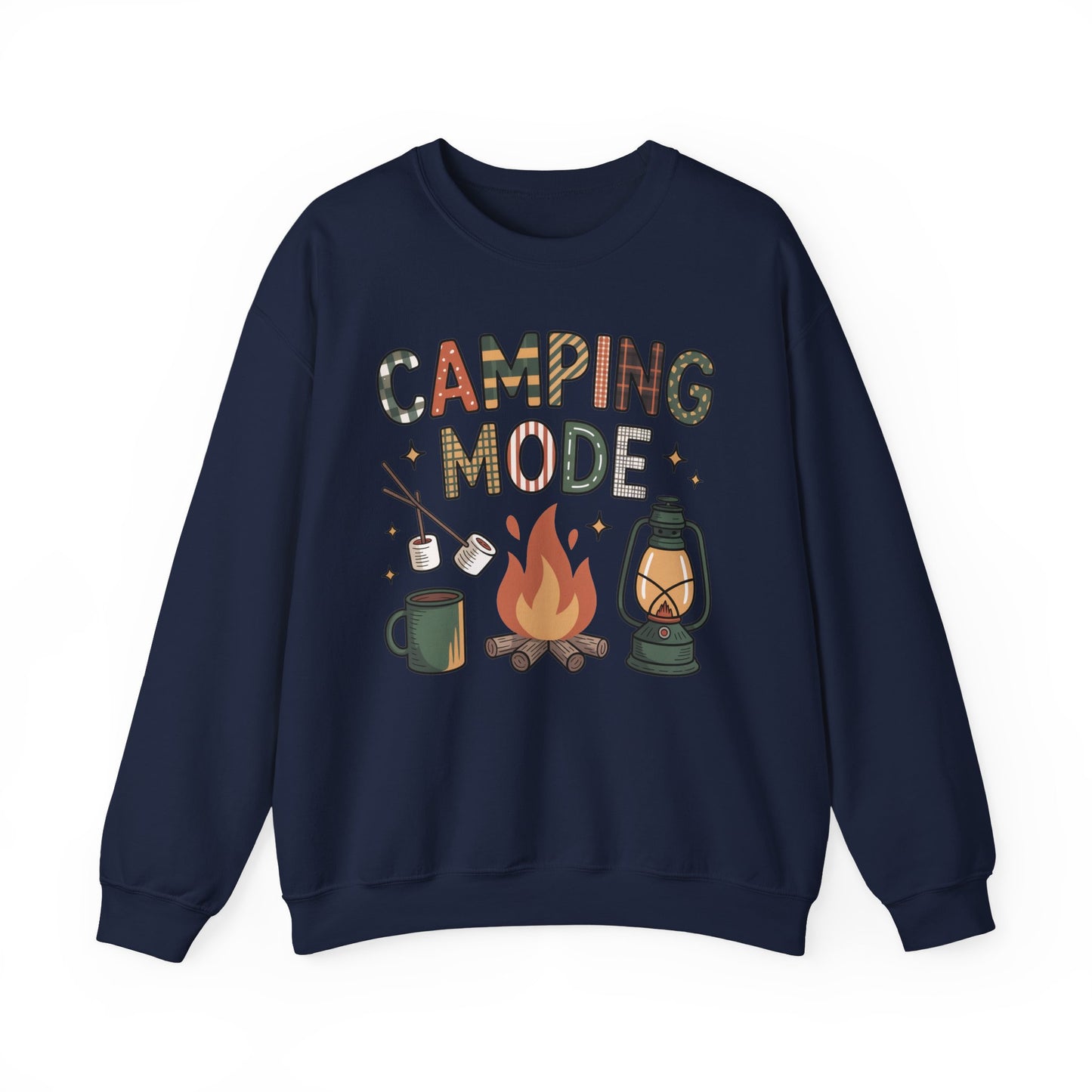 🍂🔥 Camping Mode Sweatshirt – S’mores, Campfires & Cozy Vibes 🏕️☕