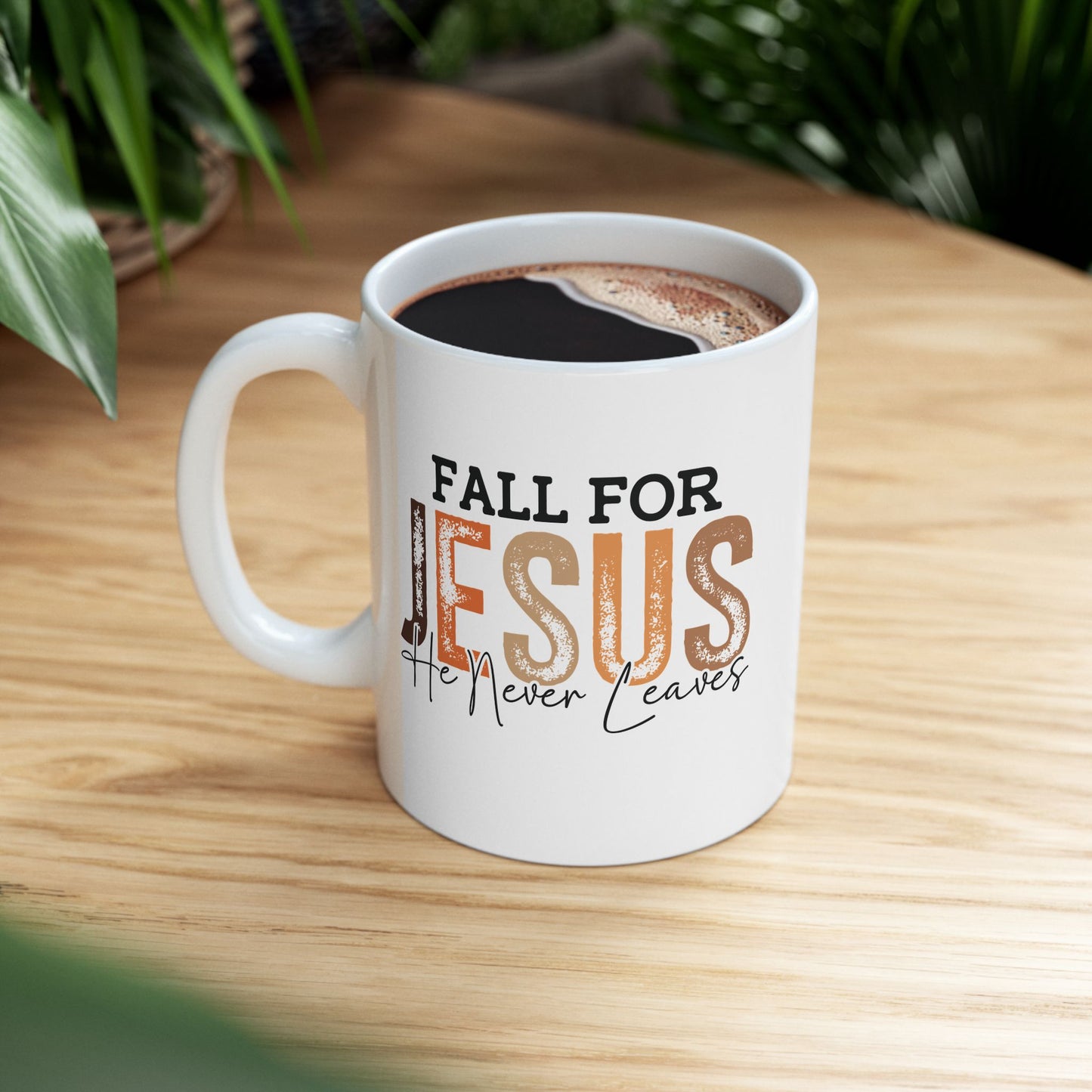 🍂✝️ Fall for Jesus Mug – Faith & Autumn Coffee Cup ☕🍁