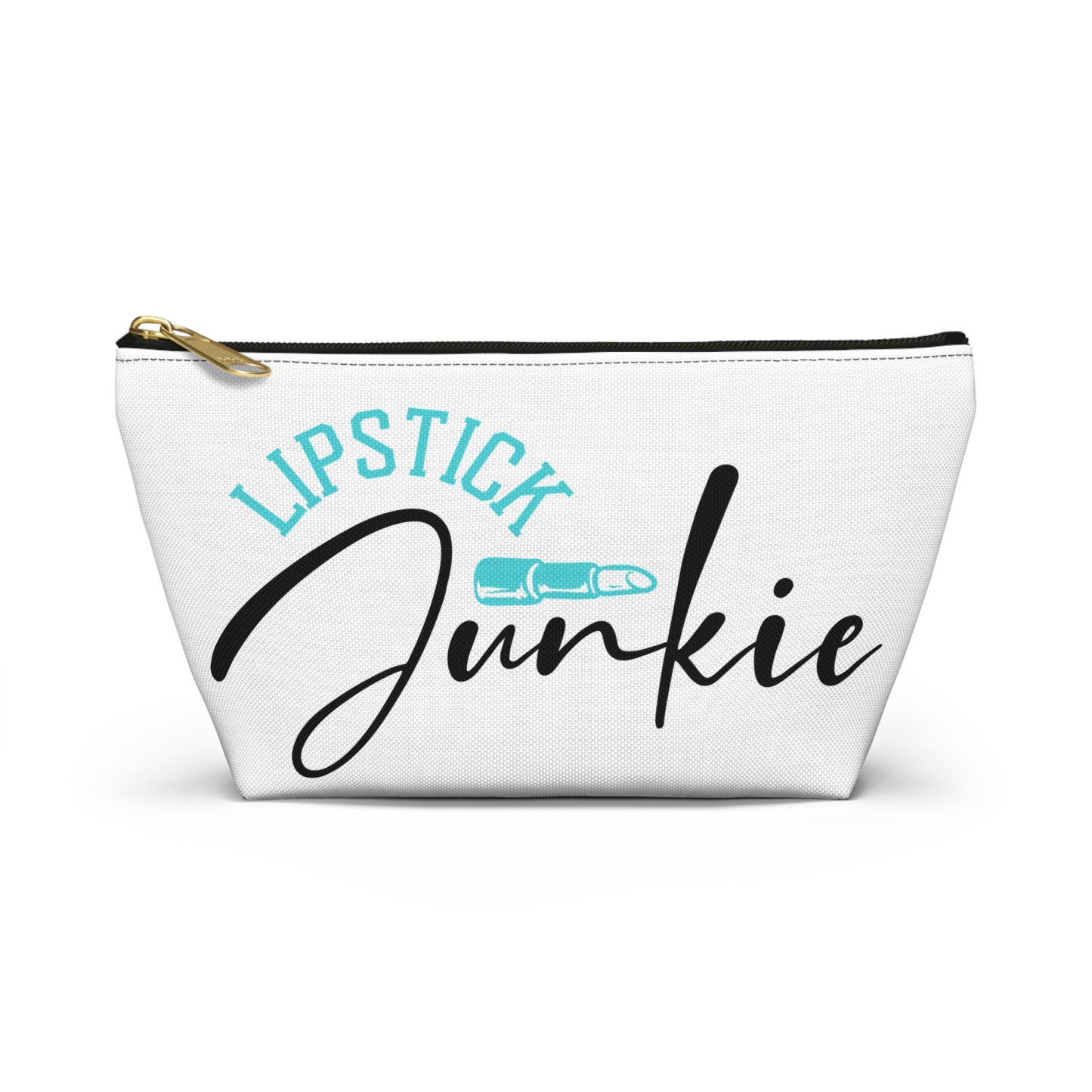 Accessory Pouch – "Lipstick Junkie" Teal Makeup Bag