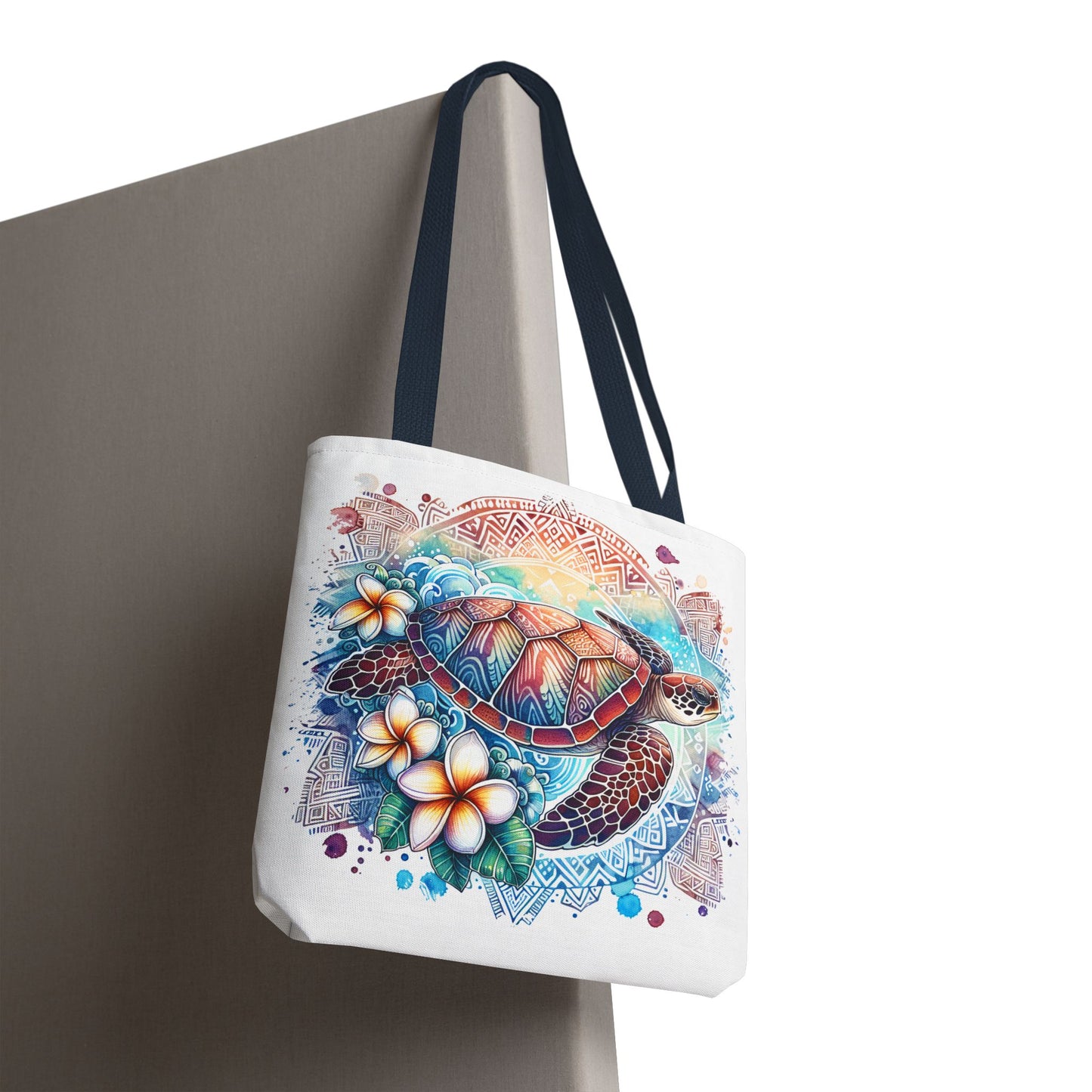 🐢 Vibrant Tribal Sea Turtle Tote Bag – Ocean Beauty Meets Island Vibes 🌊👜