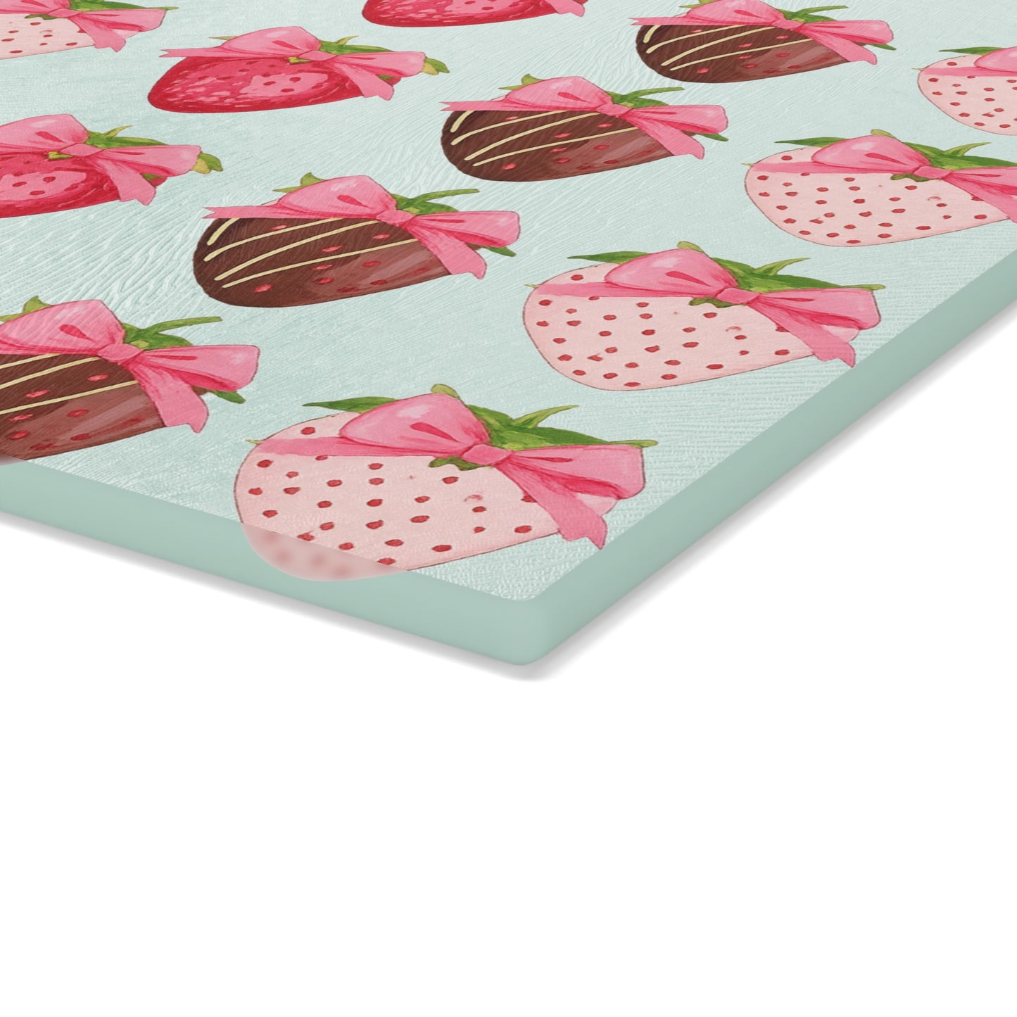 🍓 Chocolate-Covered Strawberry Bow Cutting Board – Sweet Elegance for Your Kitchen 🎀
