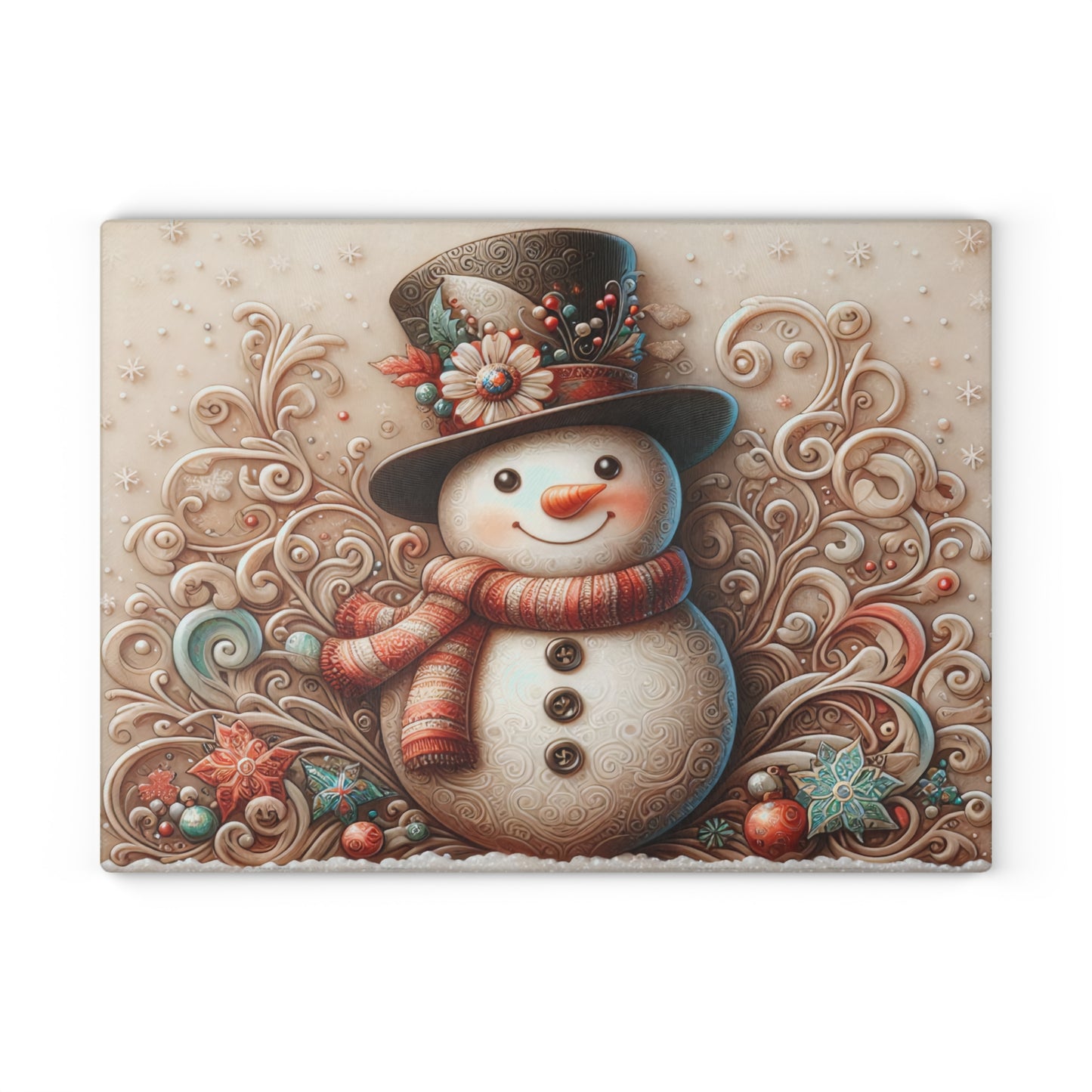 ⛄❄️ Whimsical Snowman Cutting Board – Festive Holiday Charm for Your Kitchen ❄️⛄