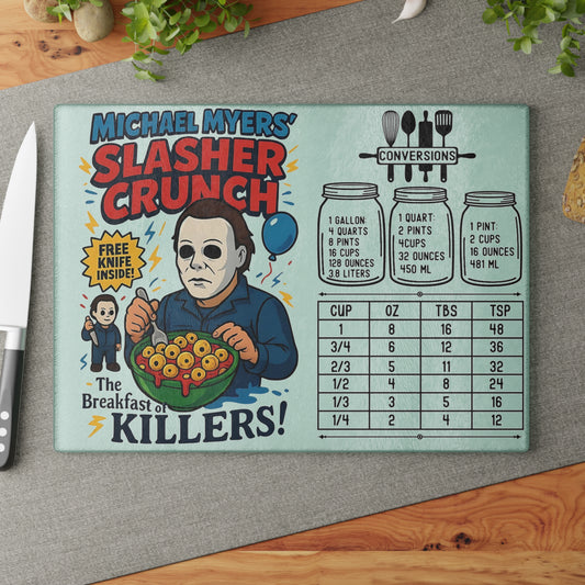 🔪 Slasher Crunch Cutting Board – The Breakfast of KILLERS! 😱🥣