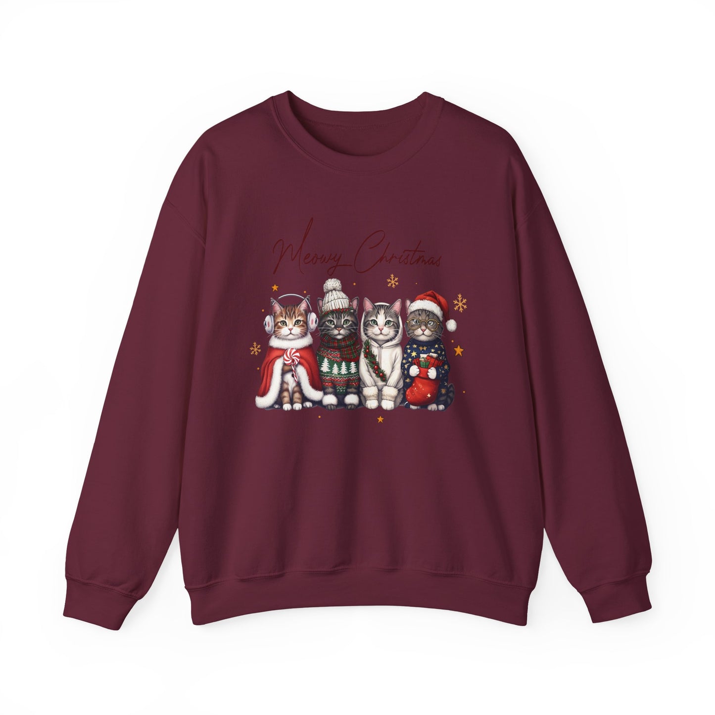 🐾✨ Meowy Christmas Sweatshirt – Festive Cats & Cozy Holiday Cheer 🎄🐱