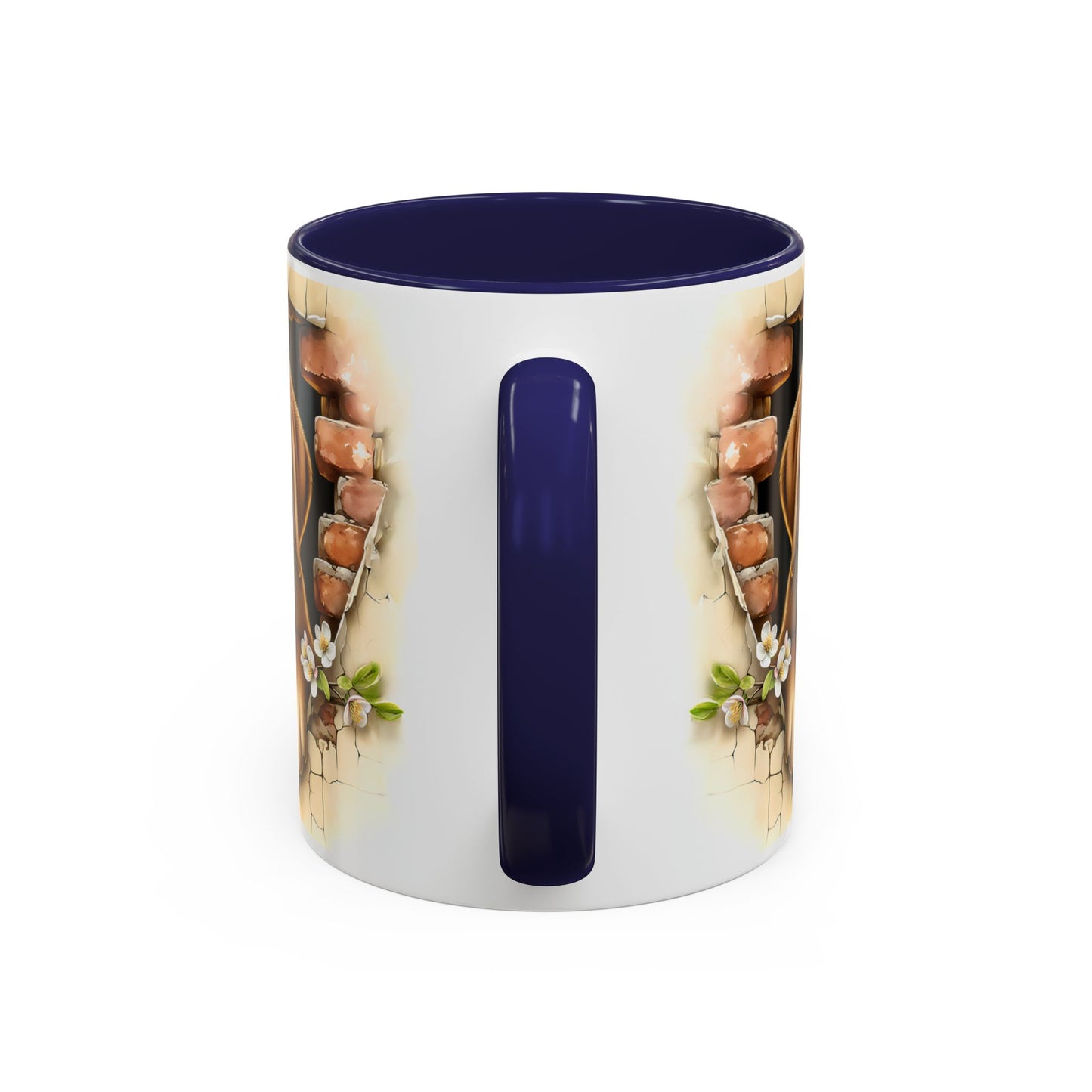 🐶☕ Labrador Puppy Peek Accent Mug – Sweet Yellow Lab Lover Gift ✨💛