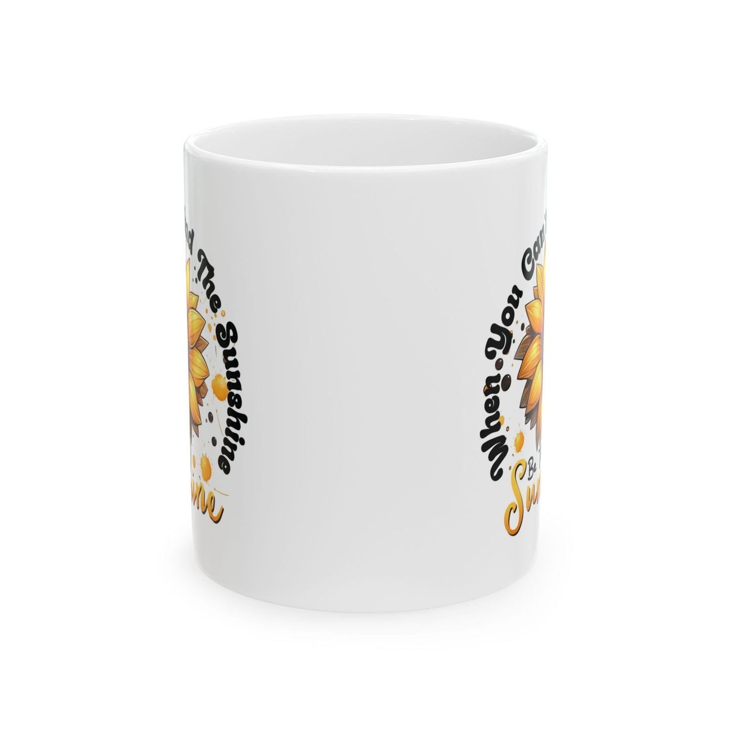 🌻☀️ Sunflower Sunshine Mug – Inspirational Coffee Cup with Quote ☕💛