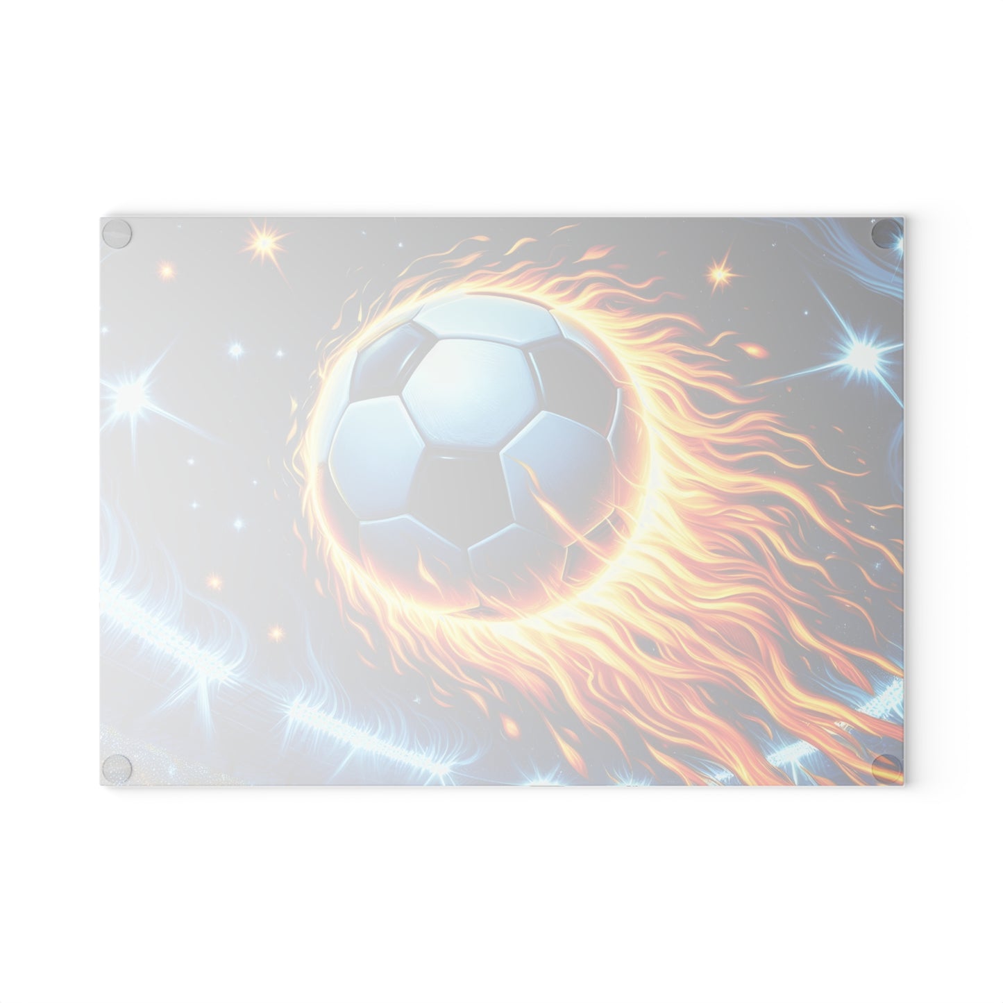⚽ Fiery Soccer Ball Cutting Board – Game Day Heat for Your Kitchen 🔥
