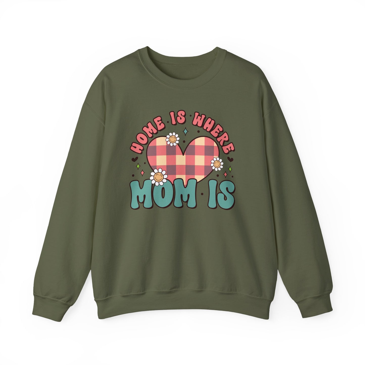 💖🏡 Home Is Where Mom Is Sweatshirt – Cozy Gift for Mothers