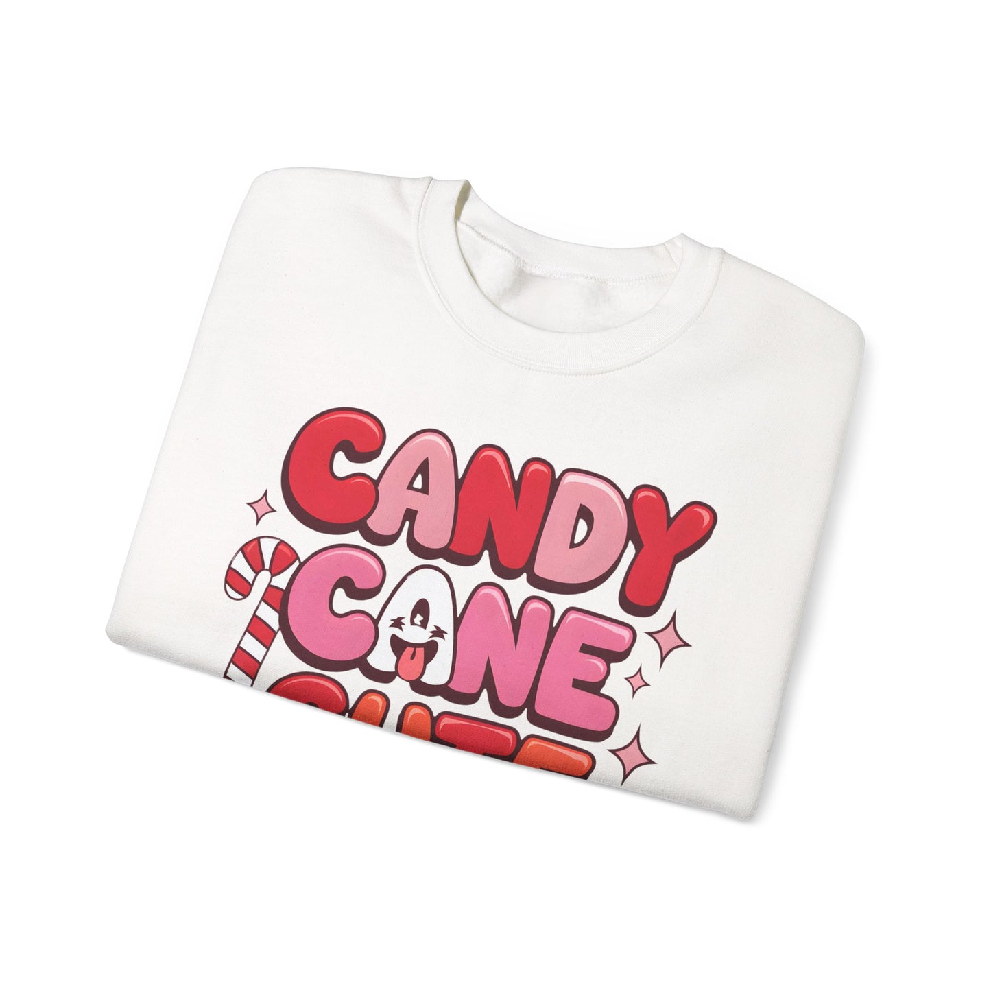 🎀🍭 Candy Cane Cute Women’s Christmas Sweatshirt – Soft, Cozy & Playful Holiday Style