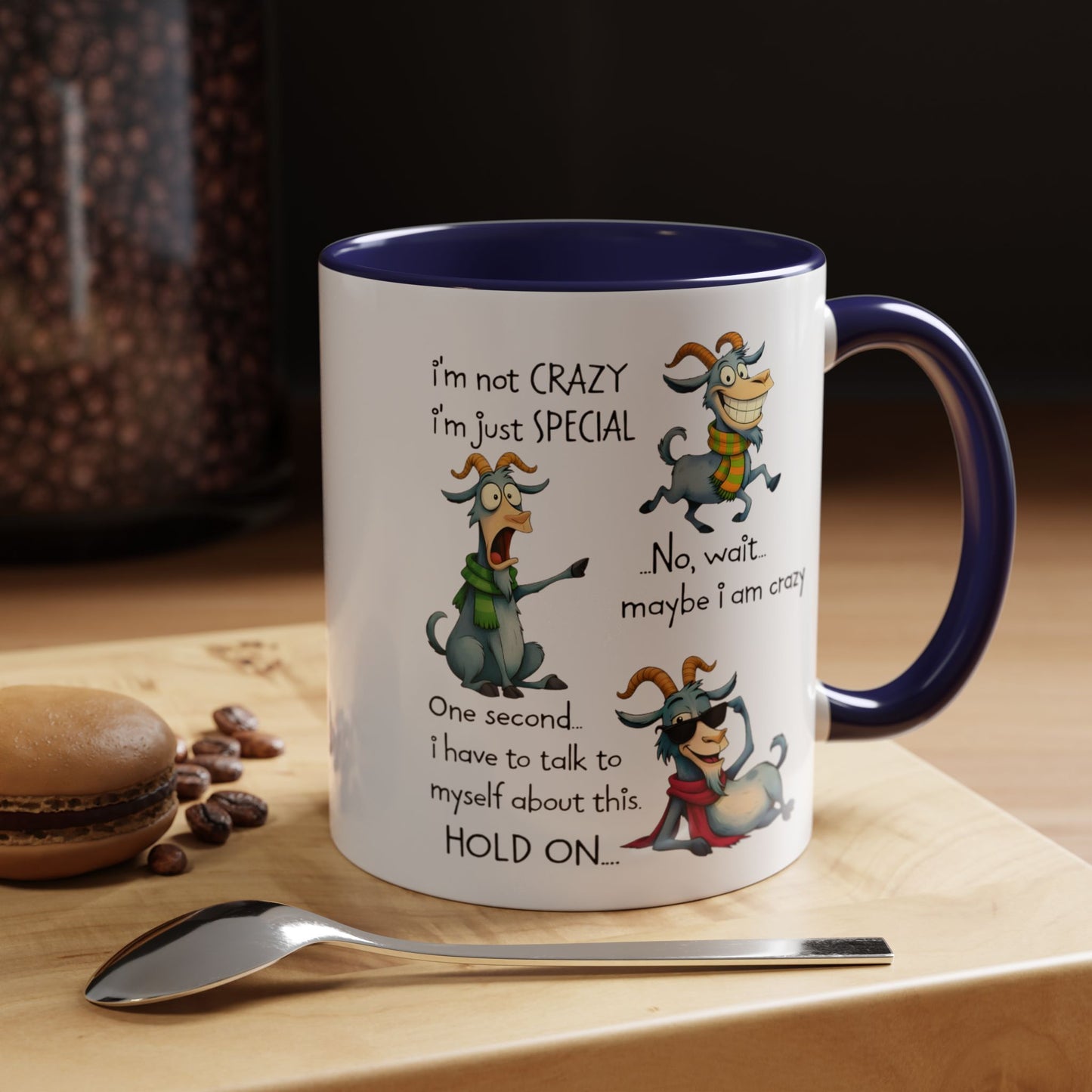 Funny Goat Quote Coffee Mug – “I’m Not Crazy, I’m Just Special” Humor Mug