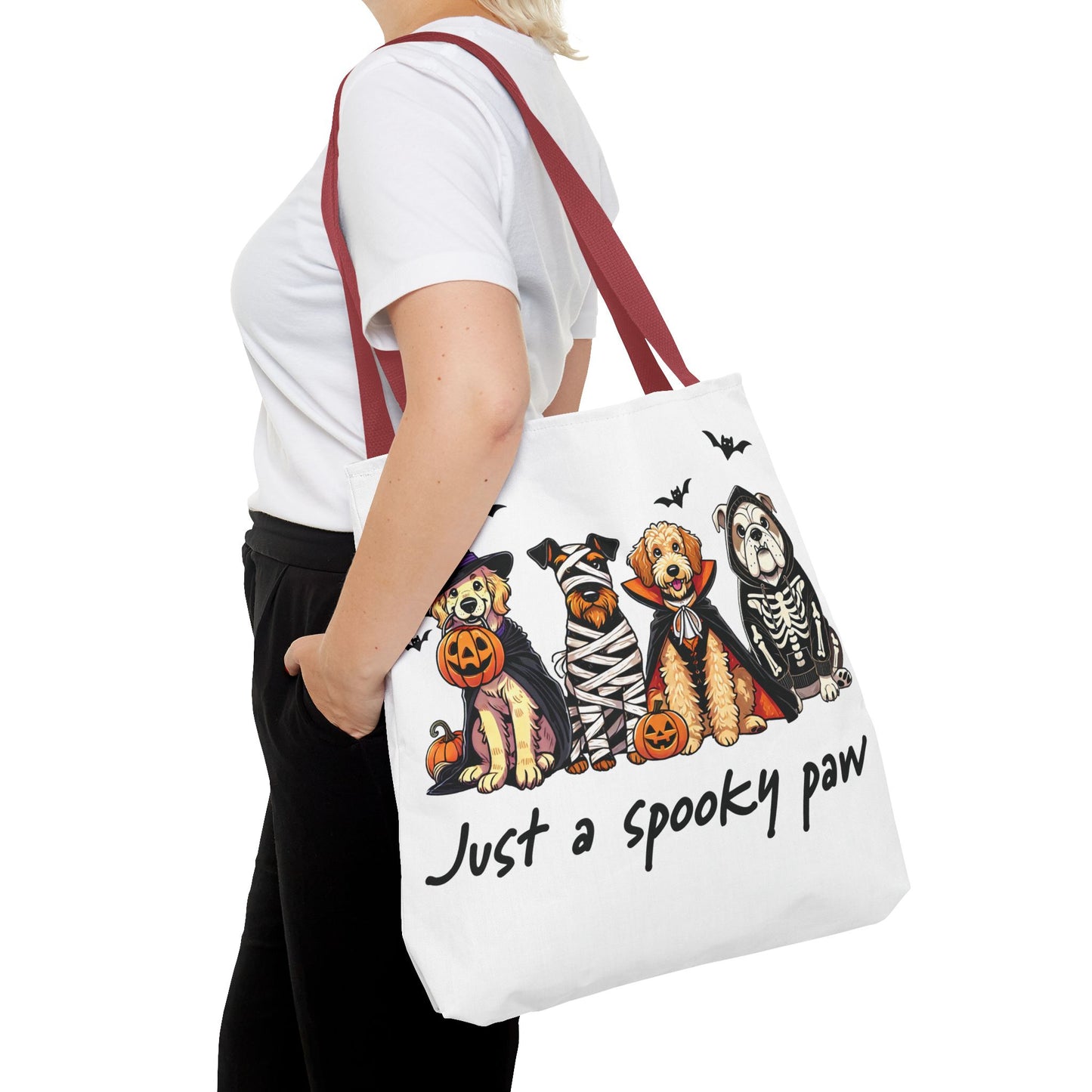 🐾 Spooky Paws Halloween Tote Bag – Doggone Cute Halloween Style 🎃