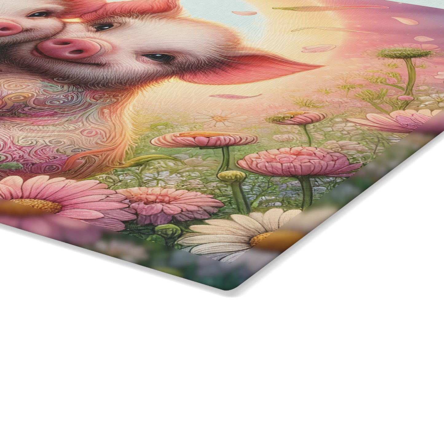 🐷🌸 Piglet Pals Cutting Board – Whimsical Farmhouse Charm for Your Kitchen 🌞