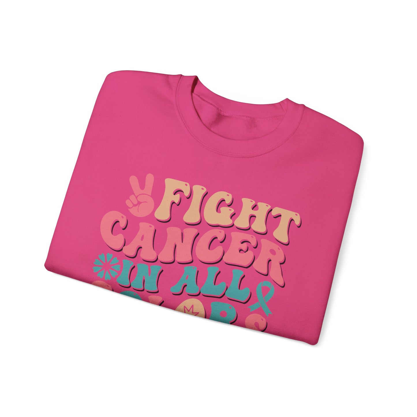🌈✌️ Fight Cancer in All Colors Sweatshirt – Multi-Awareness Support Crewneck