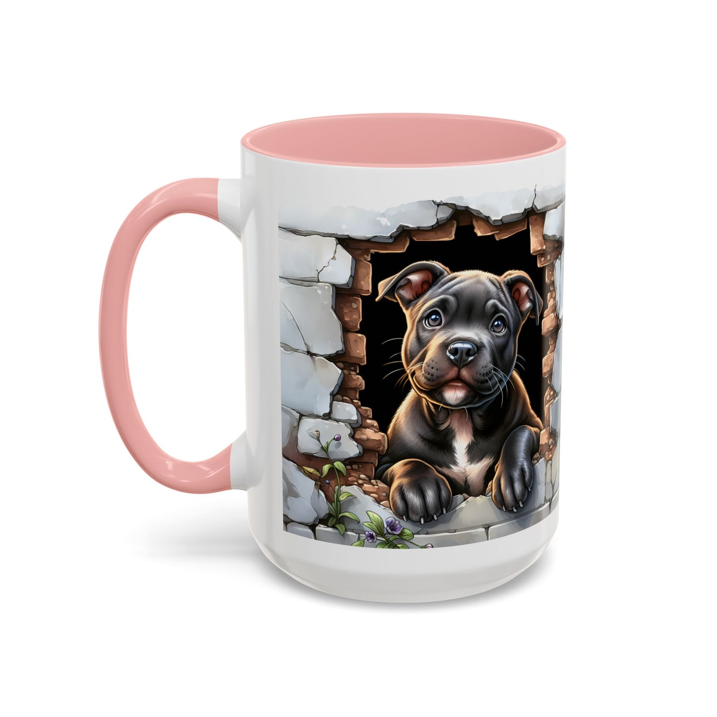 🐶☕ Pit Bull Puppy Accent Mug – Cute Breakthrough Pup Design ✨