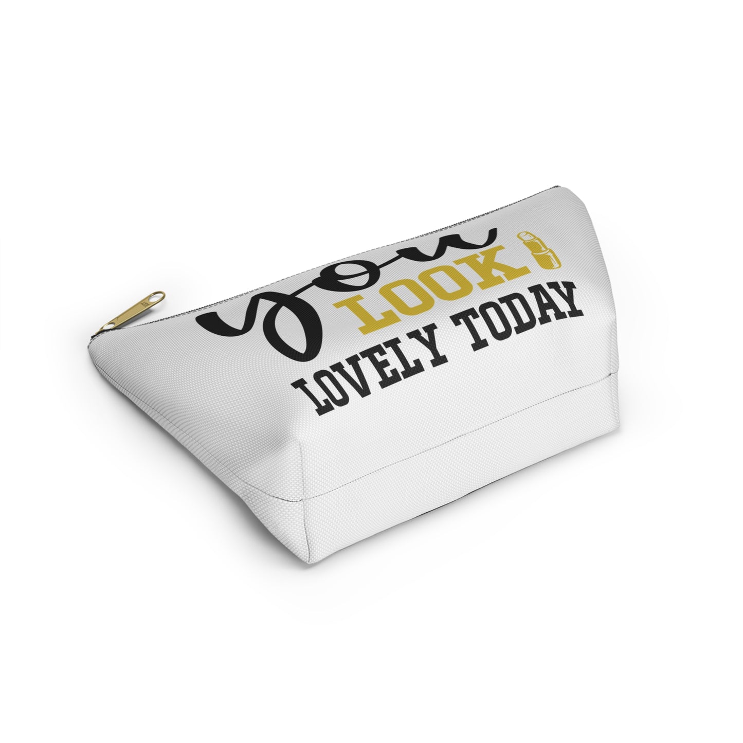 Accessory Pouch – "You Look Lovely Today" Yellow Makeup Bag
