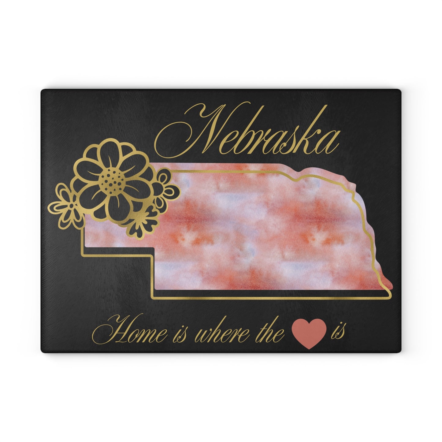 🌸 Nebraska Floral State Cutting Board – Rustic Charm Meets Heartland Pride 🌸