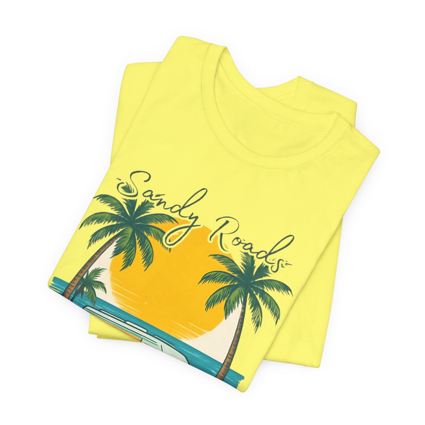 Camiseta Sandy Roads &amp; Salty Air: Camisa playera ligera para mujer para días costeros y ambiente veraniego.