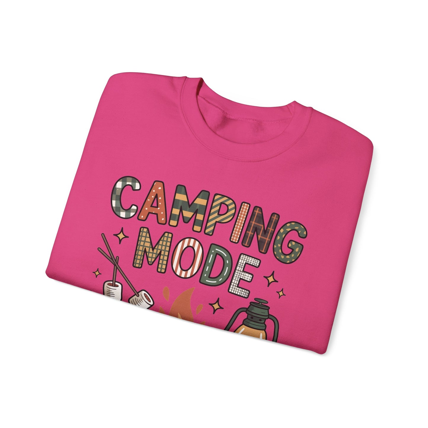 🍂🔥 Camping Mode Sweatshirt – S’mores, Campfires & Cozy Vibes 🏕️☕