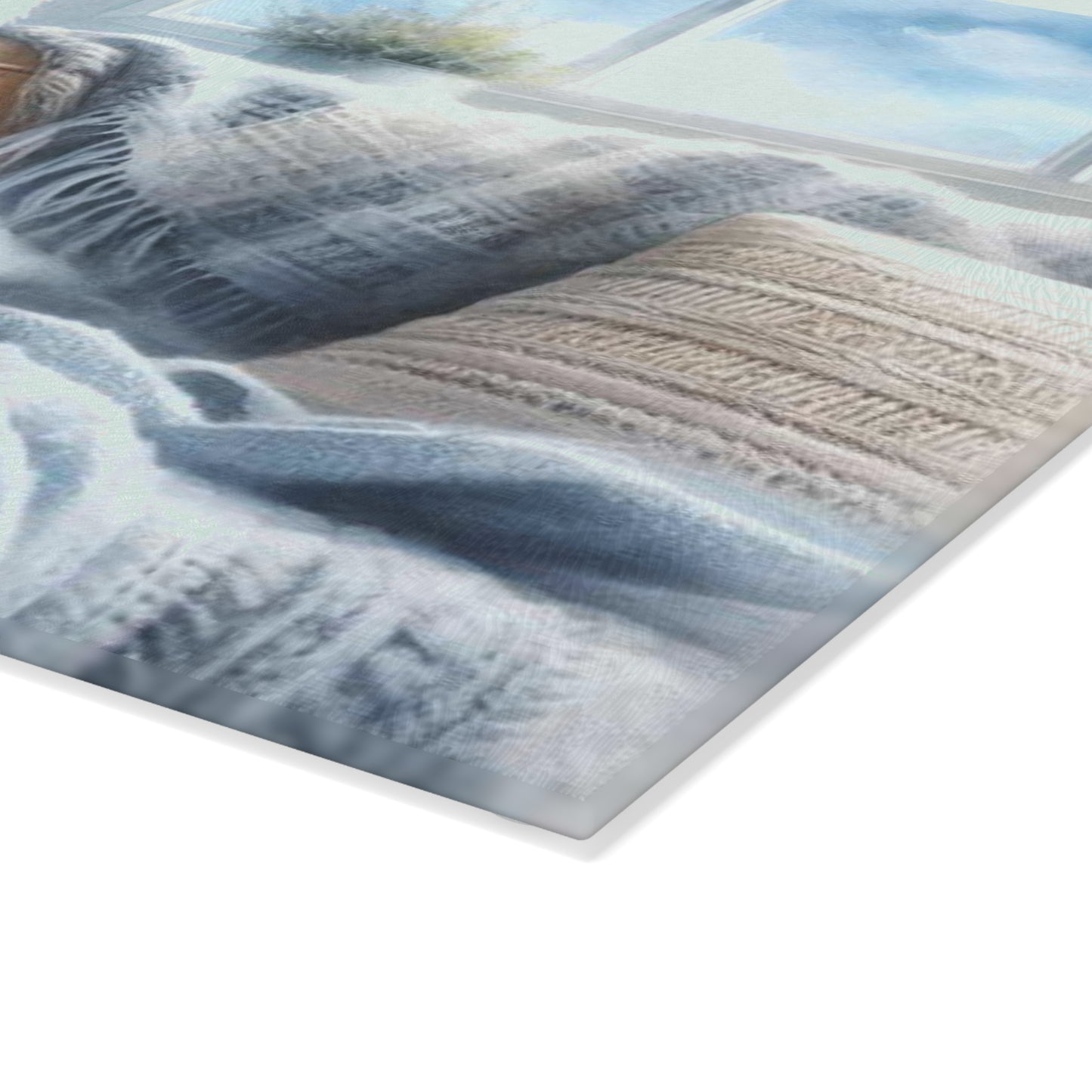 🐶 Cozy Westie by the Window Cutting Board – Relaxed Charm for Your Kitchen 🪟