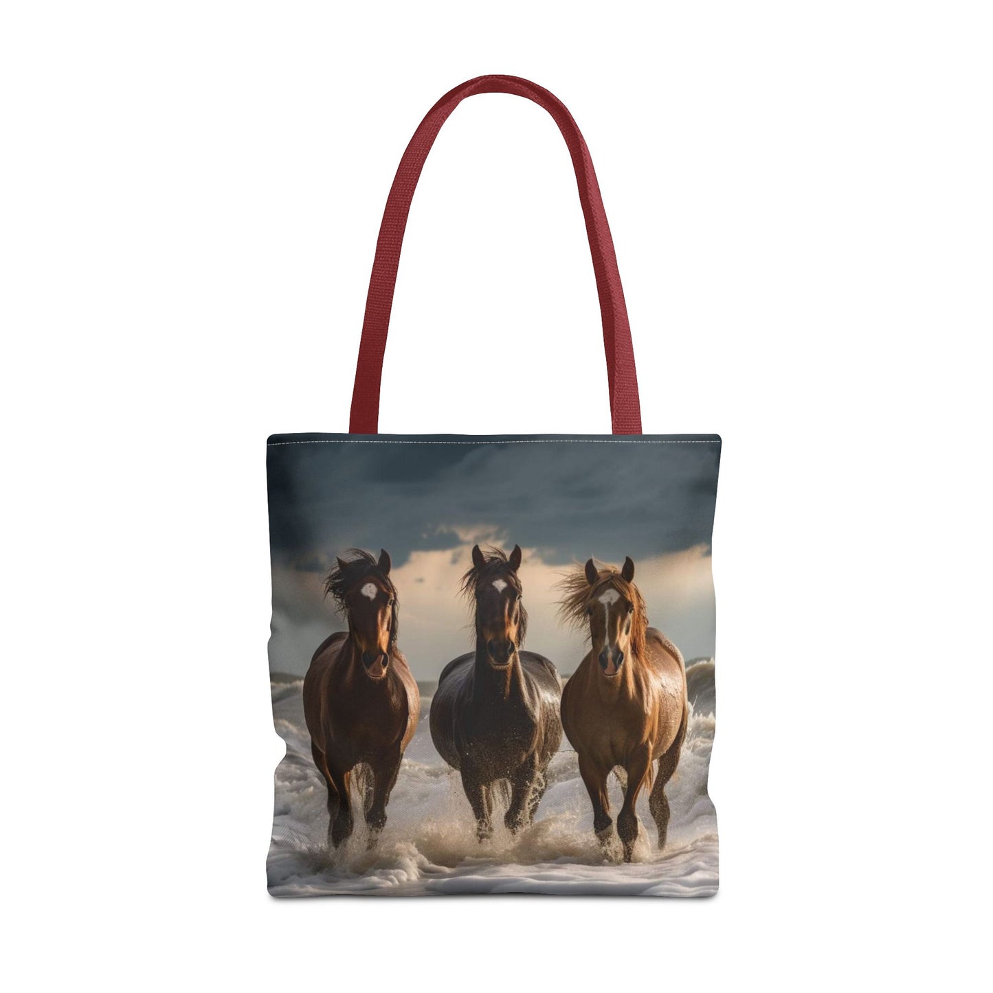 Bolsa de mano Caballos salvajes al anochecer: un bolso de mano atrevido inspirado en la naturaleza para amantes de los caballos