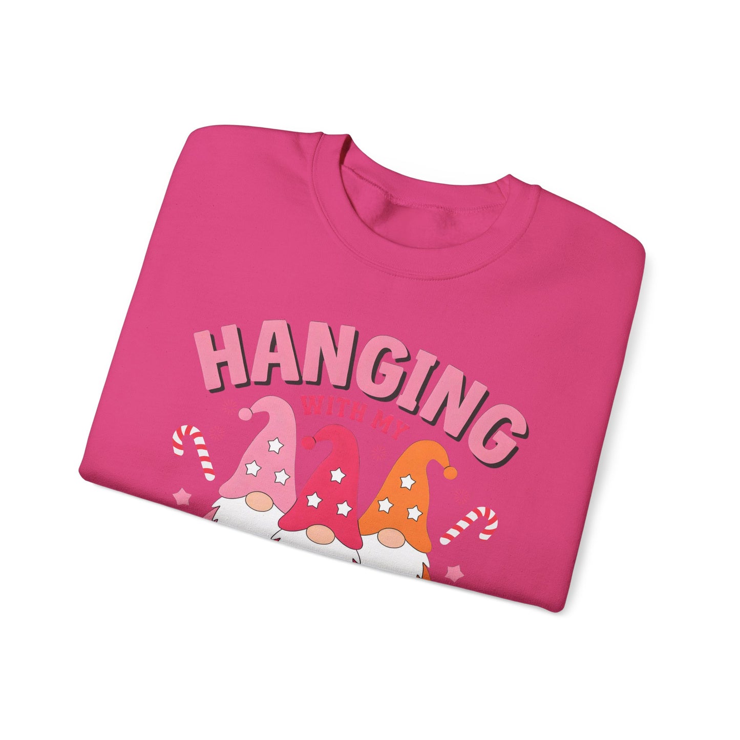 🎀 Hanging With My Gnomies Women’s Sweatshirt – Cute Holiday Matching Vibes