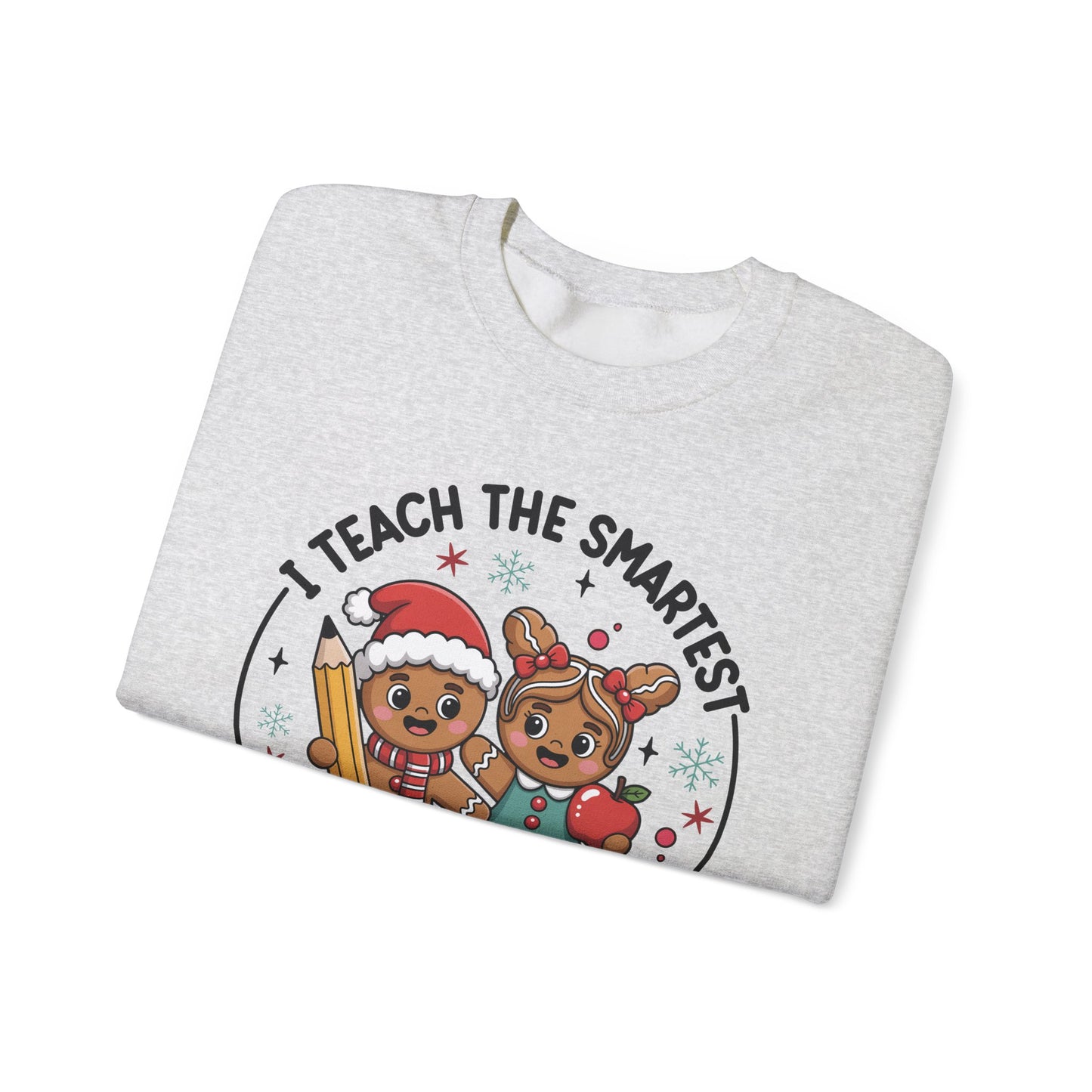 🍪✏️ Smartest Cookies Teacher Sweatshirt – Cute Gingerbread Classroom Vibes 🍎❄️