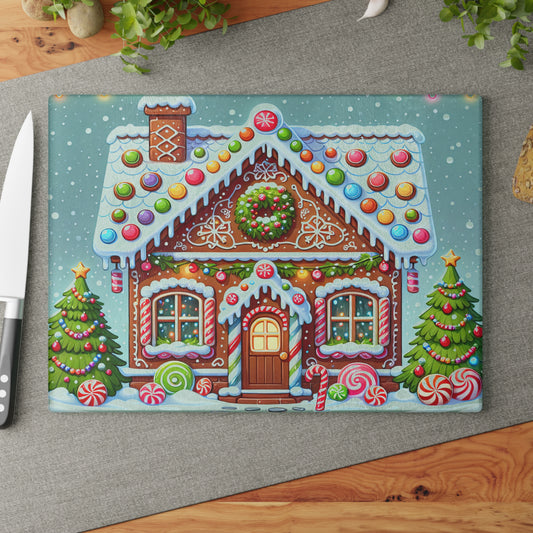 🏠 Gingerbread House Cutting Board – Sweet Holiday Charm for Your Kitchen