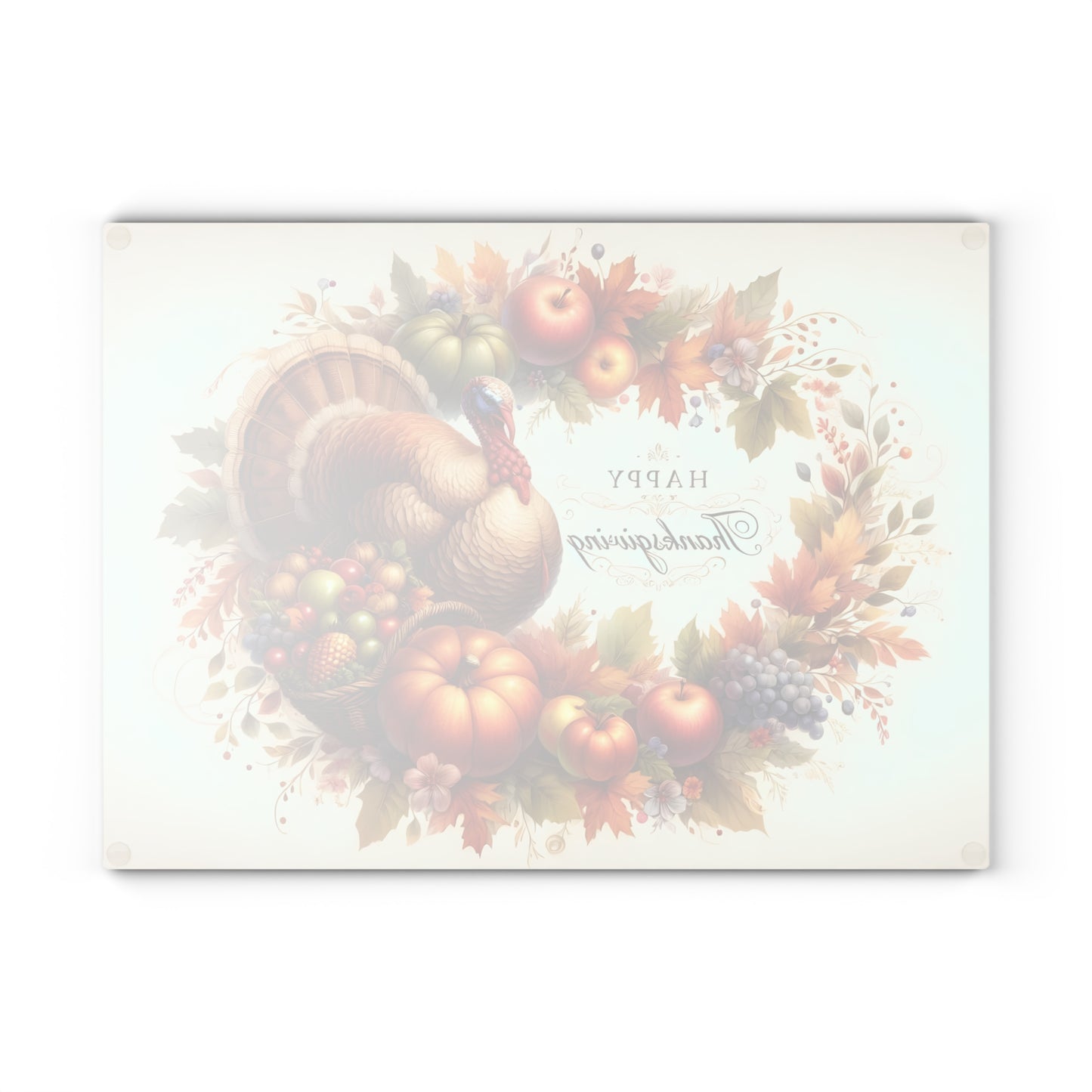 🦃🍂 “Happy Thanksgiving” Fall Turkey Cutting Board – Harvest Kitchen Décor ✨🌻