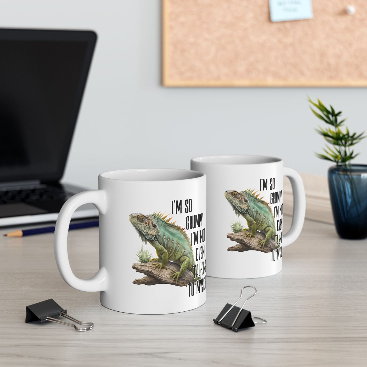 🦎 Estoy tan gruñón que hablo solo: divertida taza de café con forma de iguana para amantes sarcásticos de los reptiles ☕