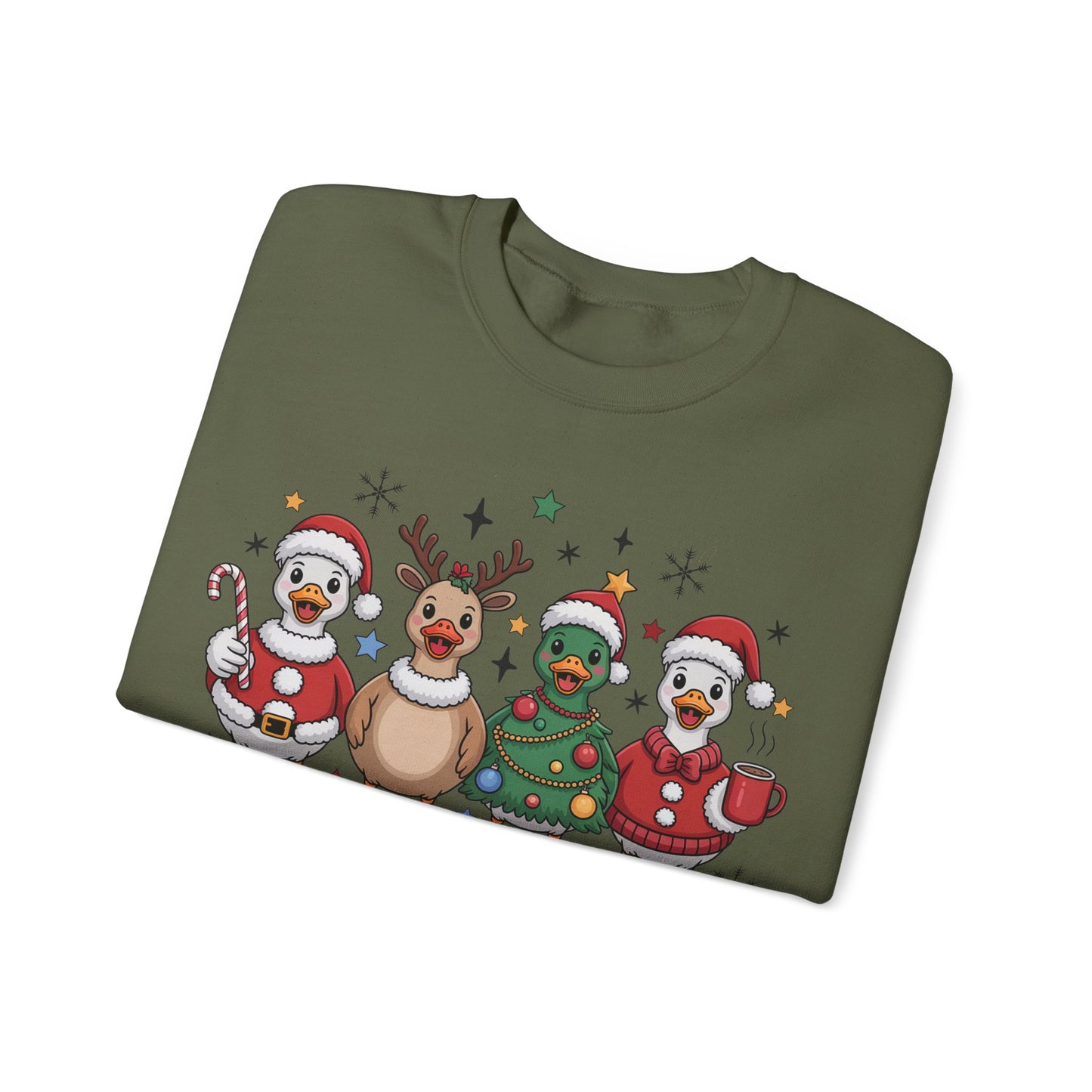 🎄🦆 Christmas Ducks Sweatshirt – Funny Holiday Farm Animal Crewneck 🎁