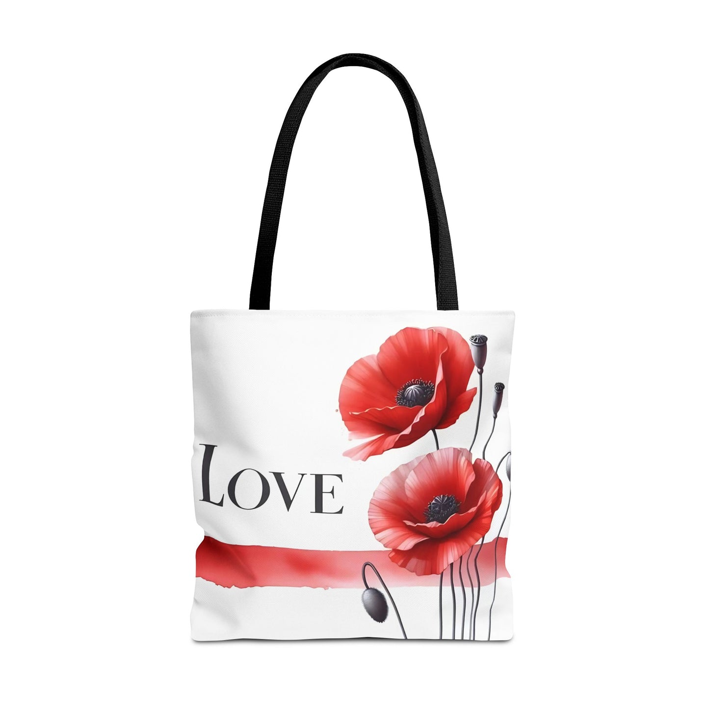 ❤️ Bolso Tote Floral Rojo “Love” – Atrevido, Hermoso y Lleno de Corazón