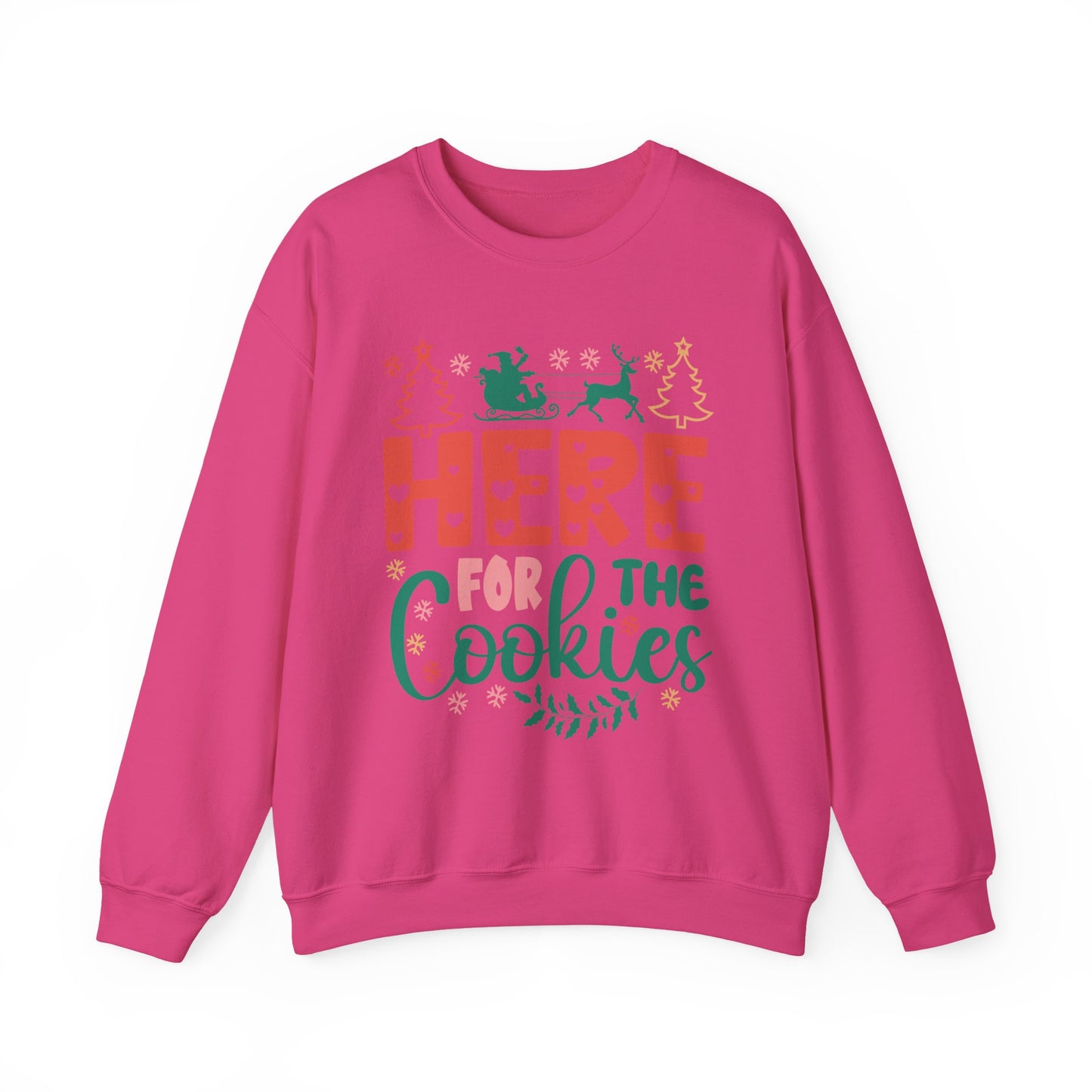 🎄🍪 Here For The Cookies Crewneck – Cute Holiday Baking Vibes
