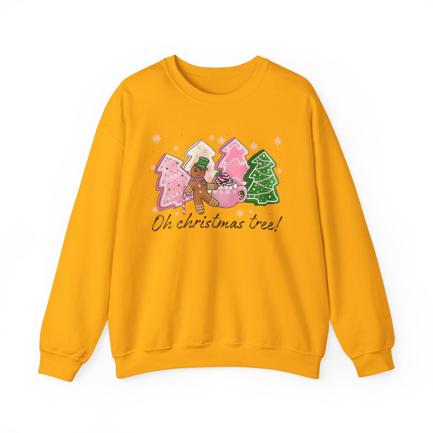 🎄🍪 Oh Christmas Tree! Gingerbread & Cocoa Crewneck – Sweet Holiday Cookie Lover Gift