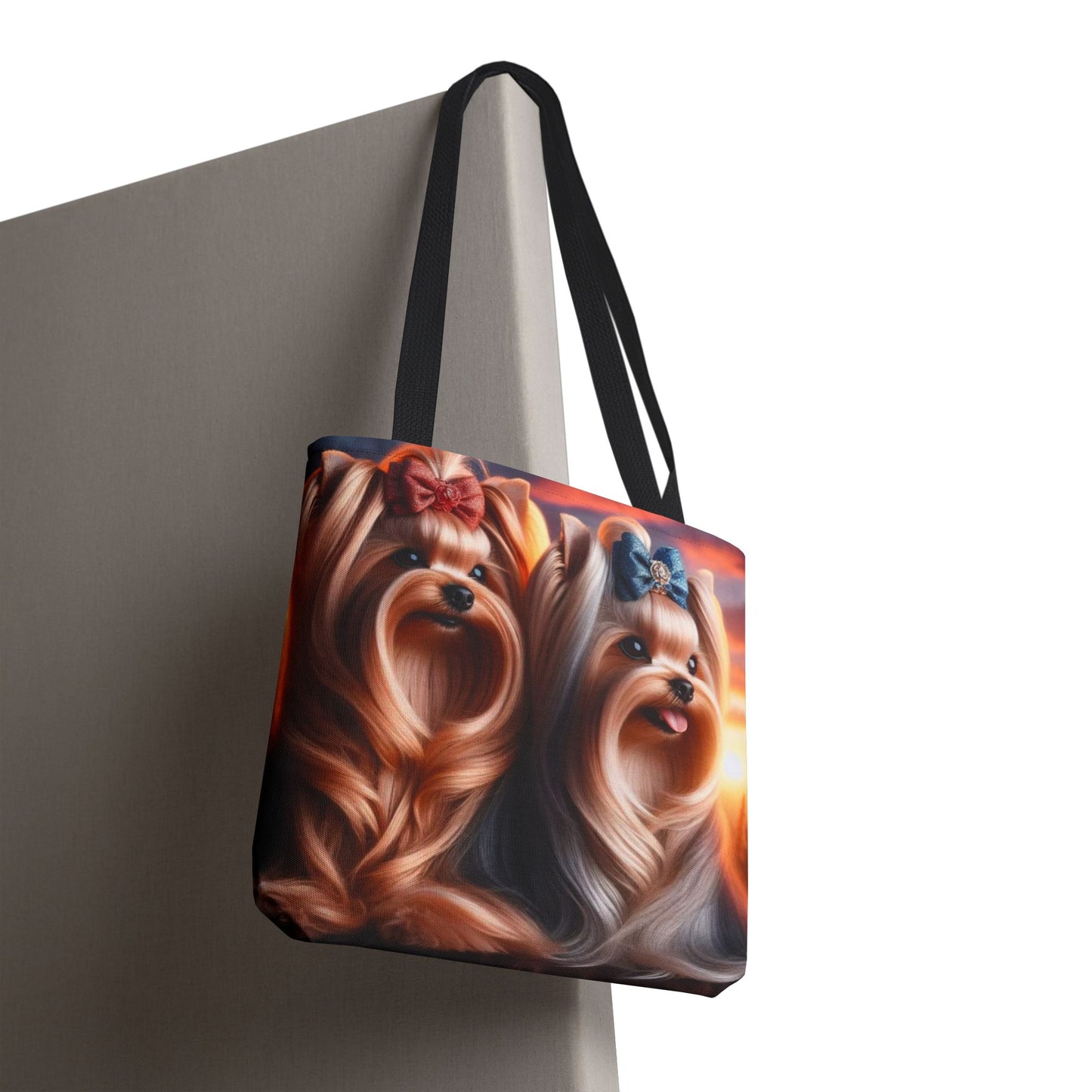 Bolsa de tela Yorkshire Terrier: un bonito regalo para amantes de los perros, bolsa de compras reutilizable, accesorio para amantes de las mascotas, elegante bolso de mano para uso diario.