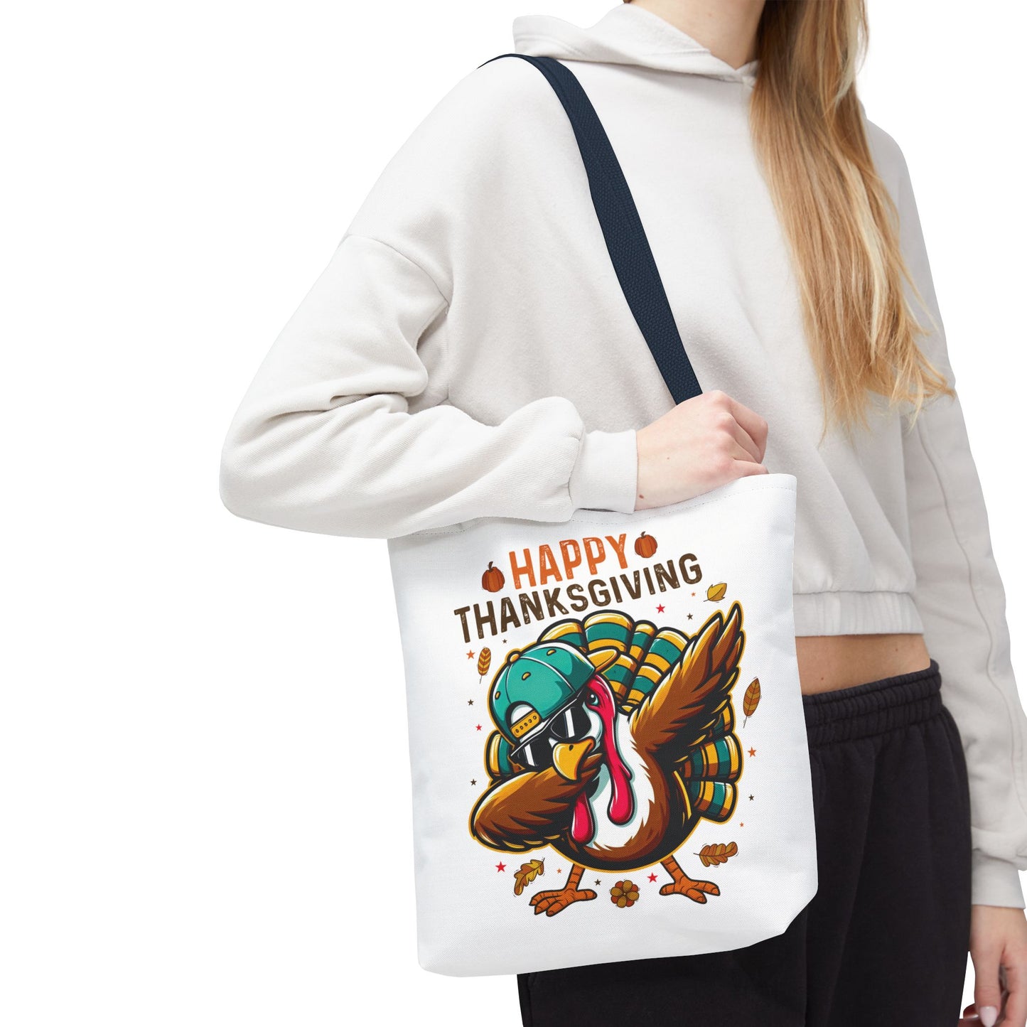 🦃 Dabbing Turkey Tote Bag – Thanksgiving Swagger with Holiday Humor
