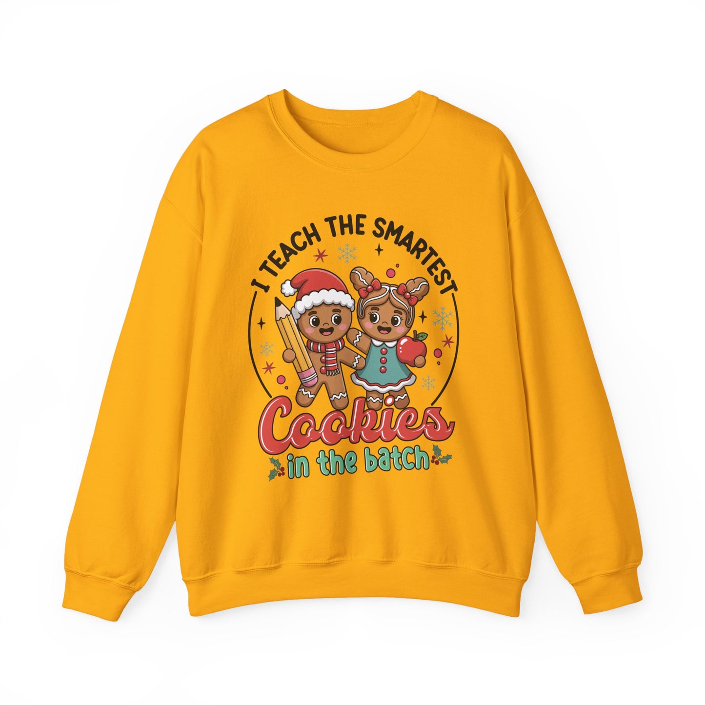 🍪✏️ Smartest Cookies Teacher Sweatshirt – Cute Gingerbread Classroom Vibes 🍎❄️